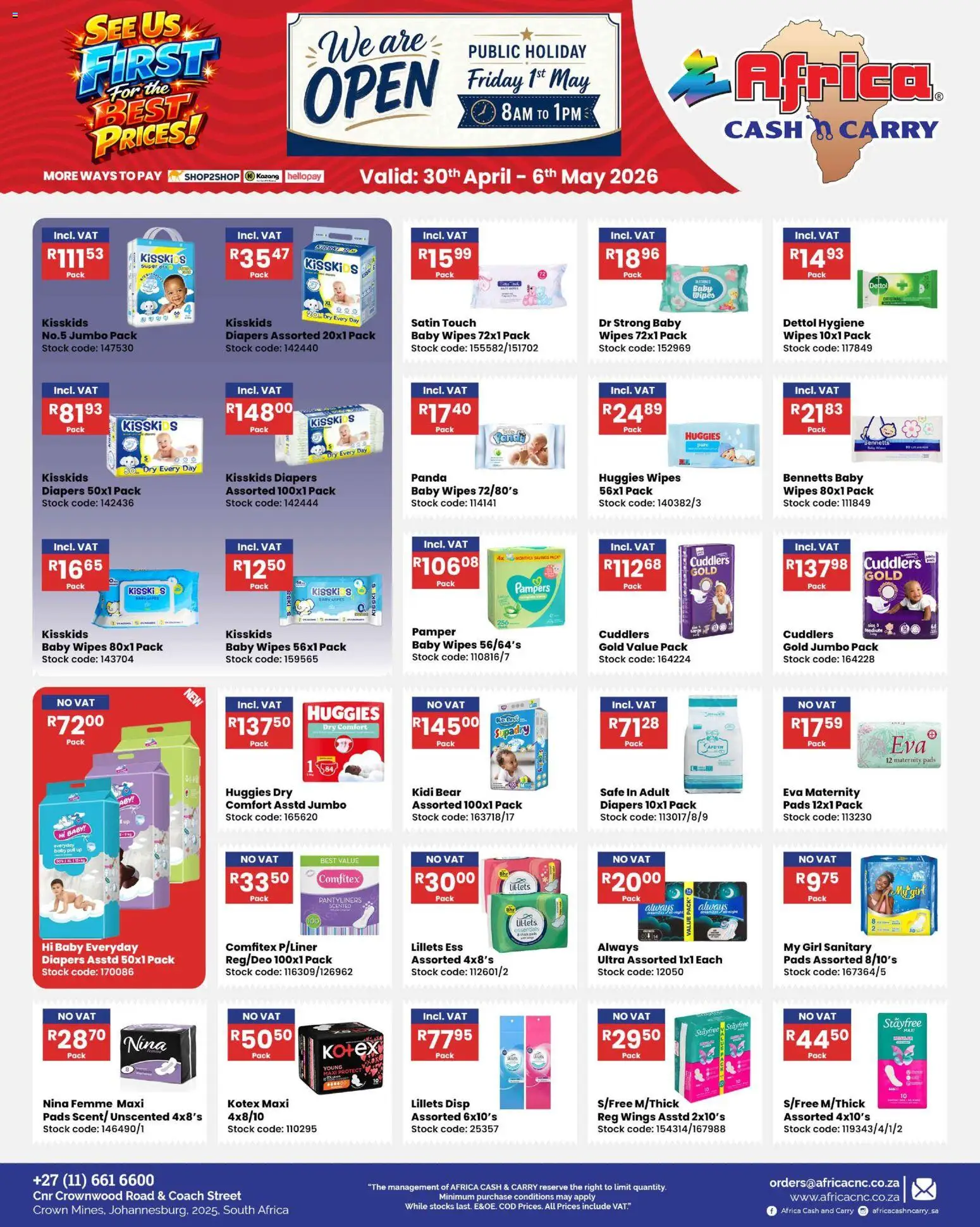 Africa Cash & Carry Specials | 30/04/2026 | How to get a limited discount? Save today! | South Africa