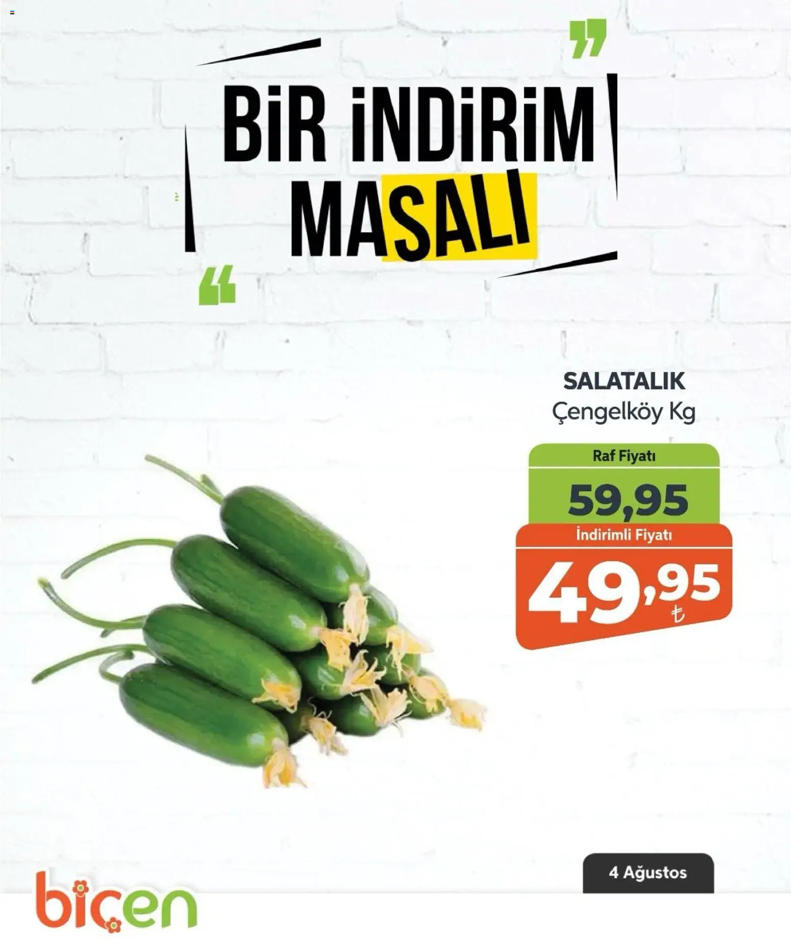 Biçen Market - Bir İndirim MaSalı - sebze - 04 Ağustos 2026 tarihinden itibaren geçerlidir | Sayfa: 5