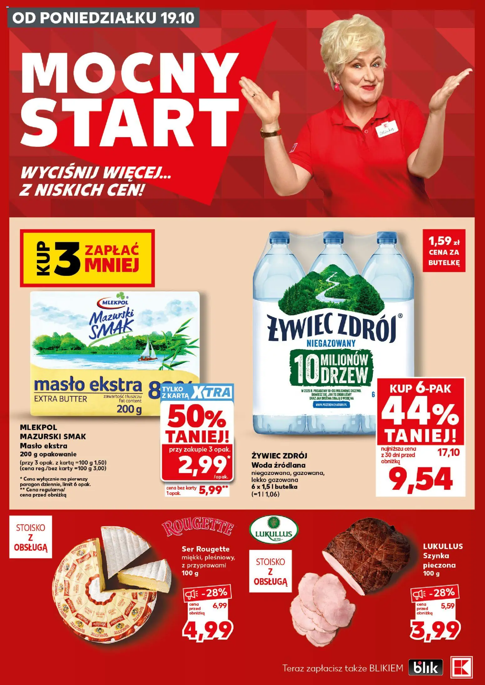 Kaufland Polsko leták - Mocny start od 19.10.2026 | Strana: 2 | Produkty: Máslo, Karty