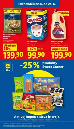 Náhled letáku WOOLITE Prací gel, 3,6 l, na barevné / tmavé a černé prádlo od 22.06.2026 | Strana: 7 | Produkty: Pistácie, Granko, Party mix, Woolite
