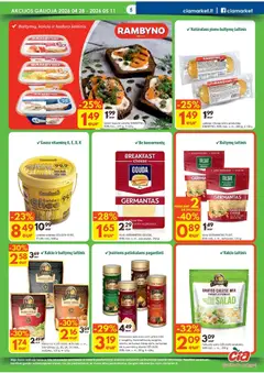 ČIA MARKET leidinys galioja nuo 28.04.2026 | Puslapis: 5 | Prekių: Sūris, Sviestas