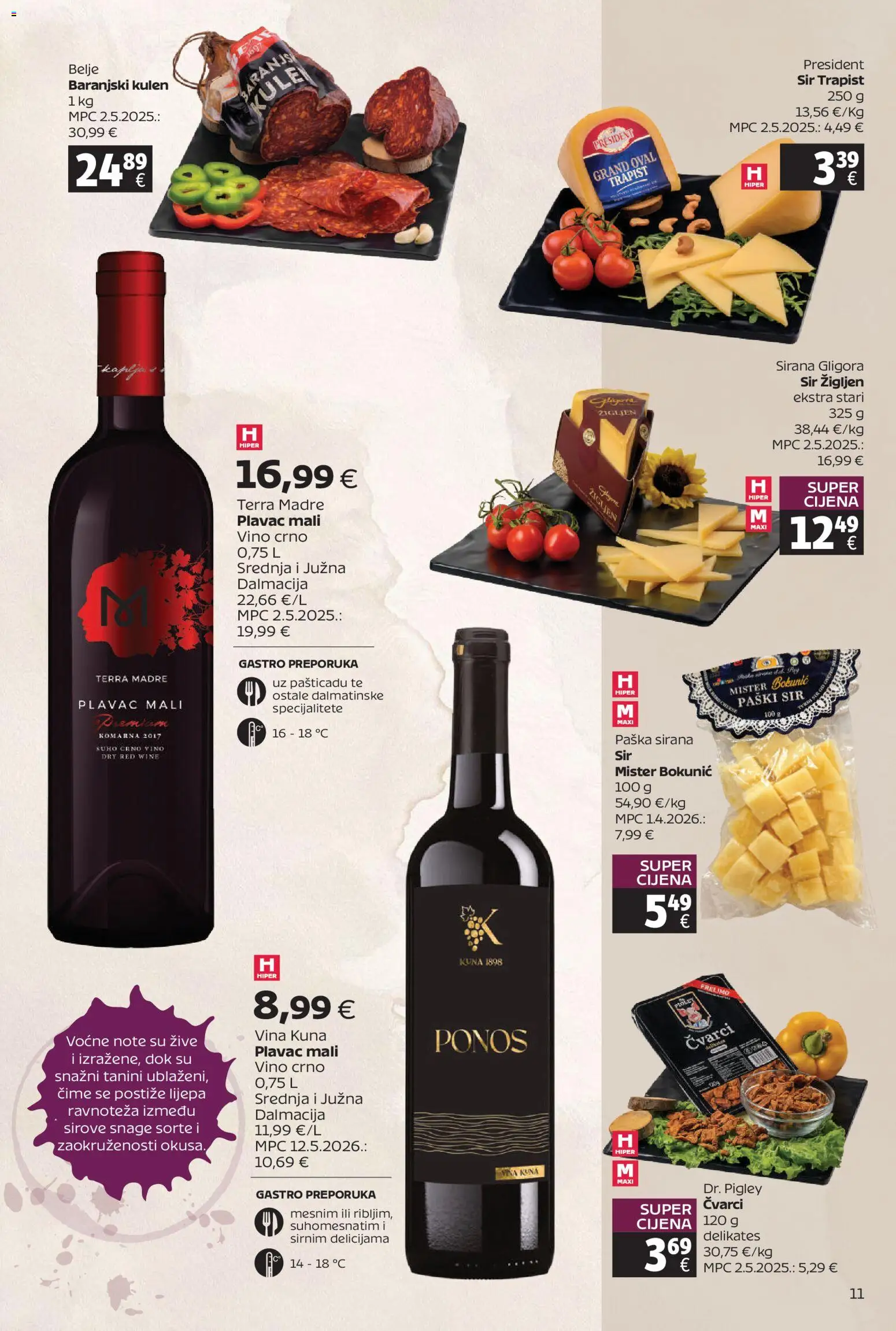 Tommy katalog | vrijedi od 20.07.2026 | Stranica: 11 | Proizvodi: Čvarci, Vino, Crno vino, Kulen