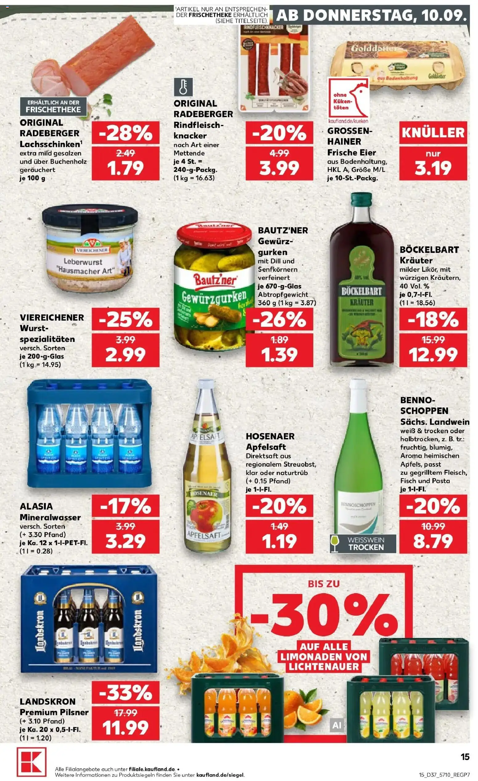 Prospekt Kaufland ab 07.09.2026 » Angebote Online zum Blättern | Seite: 24 | Produkte: Weißwein, Apfelsaft, Fisch, Rindfleisch