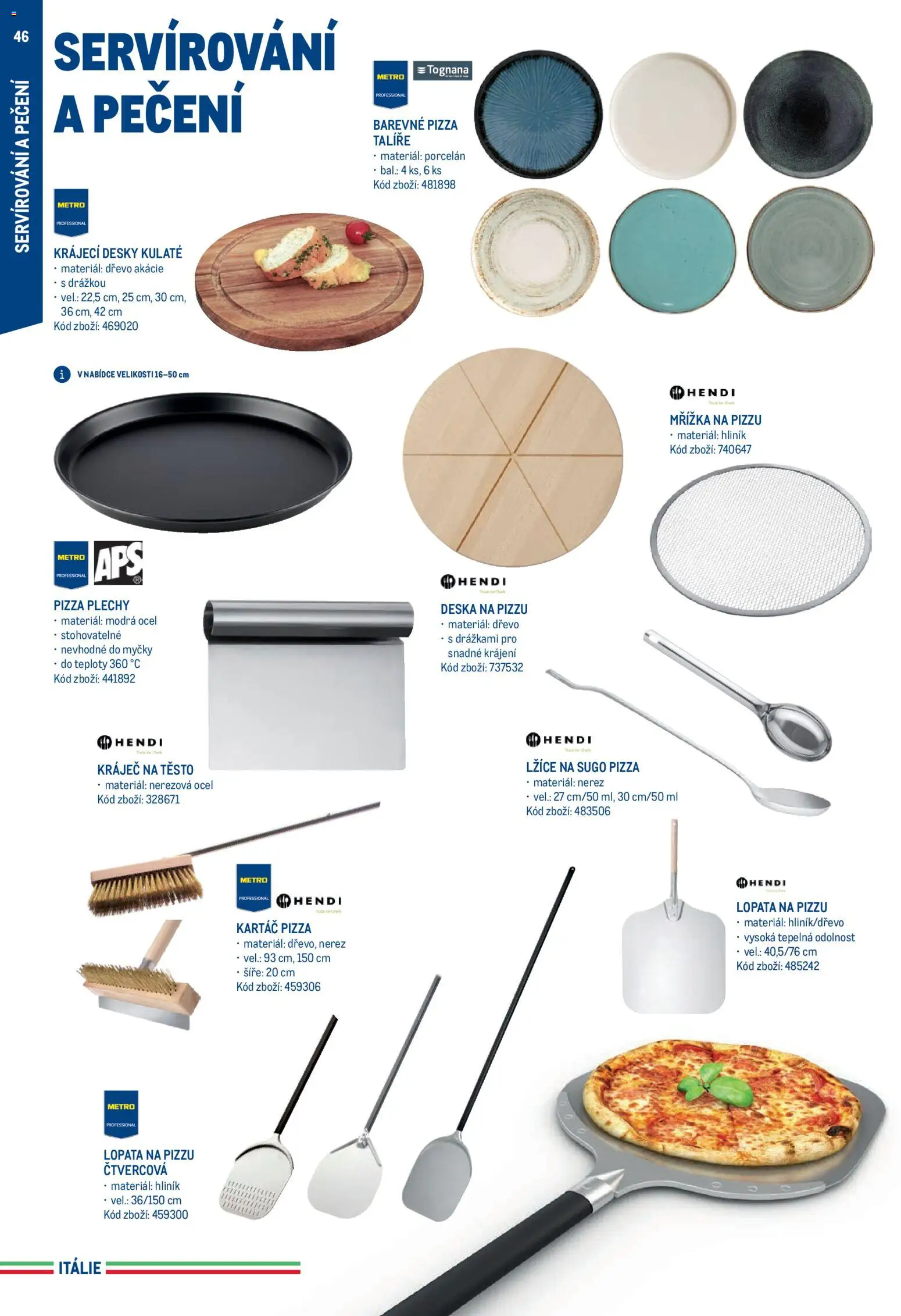Makro leták - Itálie od 15.05.2026 | Strana: 46 | Produkty: Pizza, Desky, Těsto, Kartáč