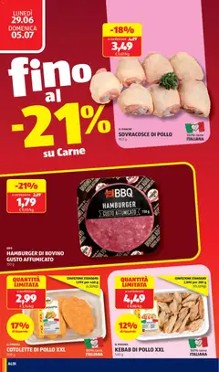 Anteprima del volantino HAMBURGER DI BOVINO GUSTO AFFUMICATO, HAMBURGER DI BOVINO GUSTO AFFUMICATO 150 g valido a partire dal 29/06/2026 | Pagina: 10 | Prodotti: Bovino, Pollo, Hamburger