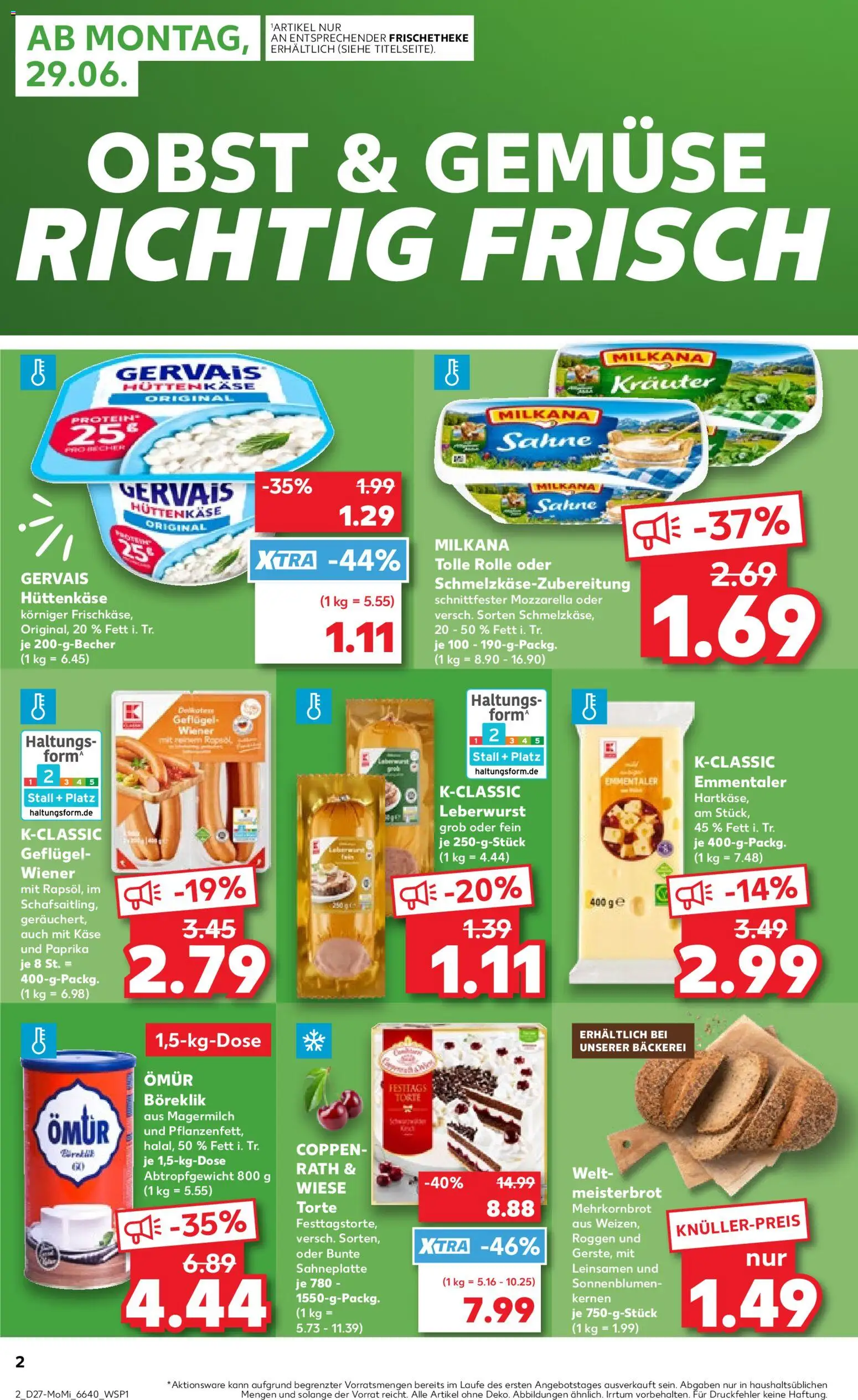 Kaufland Německo leták - Angebote ab Montag od 29.06.2026 | Strana: 2