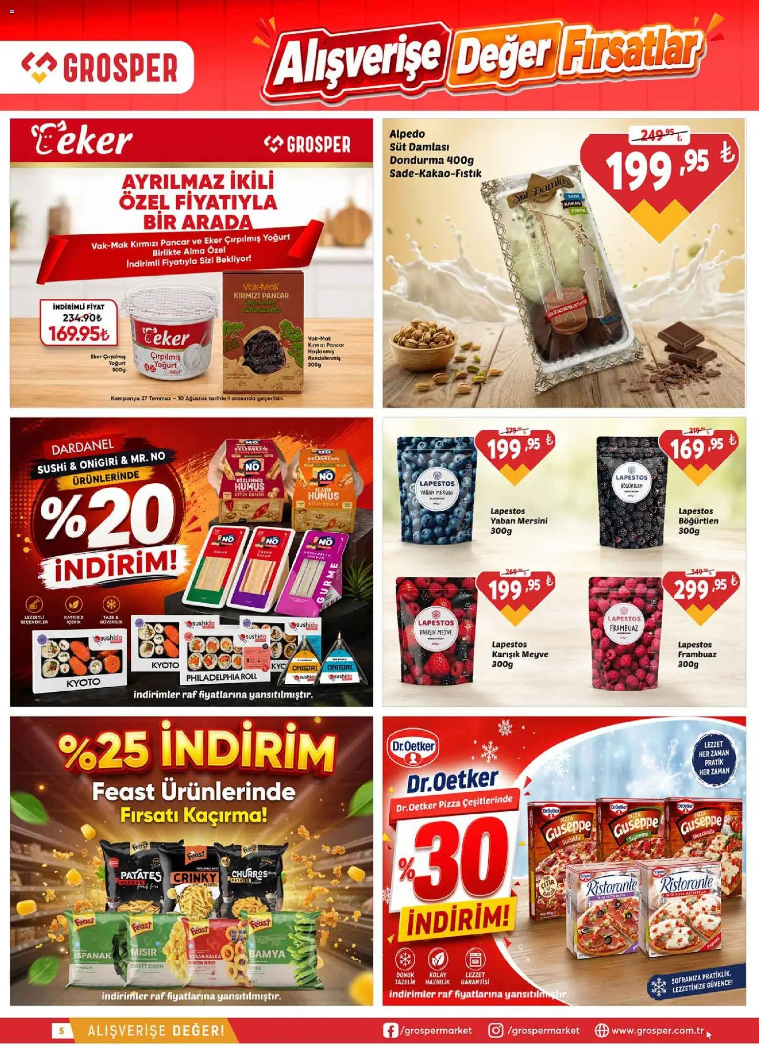 Grosper Katalog - 29 Temmuz 2026 tarihinden itibaren geçerlidir | Sayfa: 5 | Ürünler: Frambuaz, Ispanak, Patates, Meyve