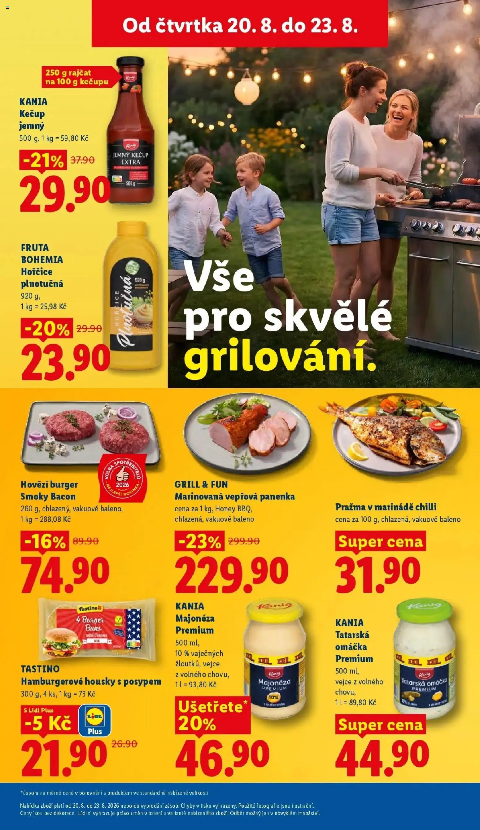Lidl leták od 20.08.2026 - Nový akční leták | Strana: 19 | Produkty: Burger, Hovězí, Pražma, Hořčice