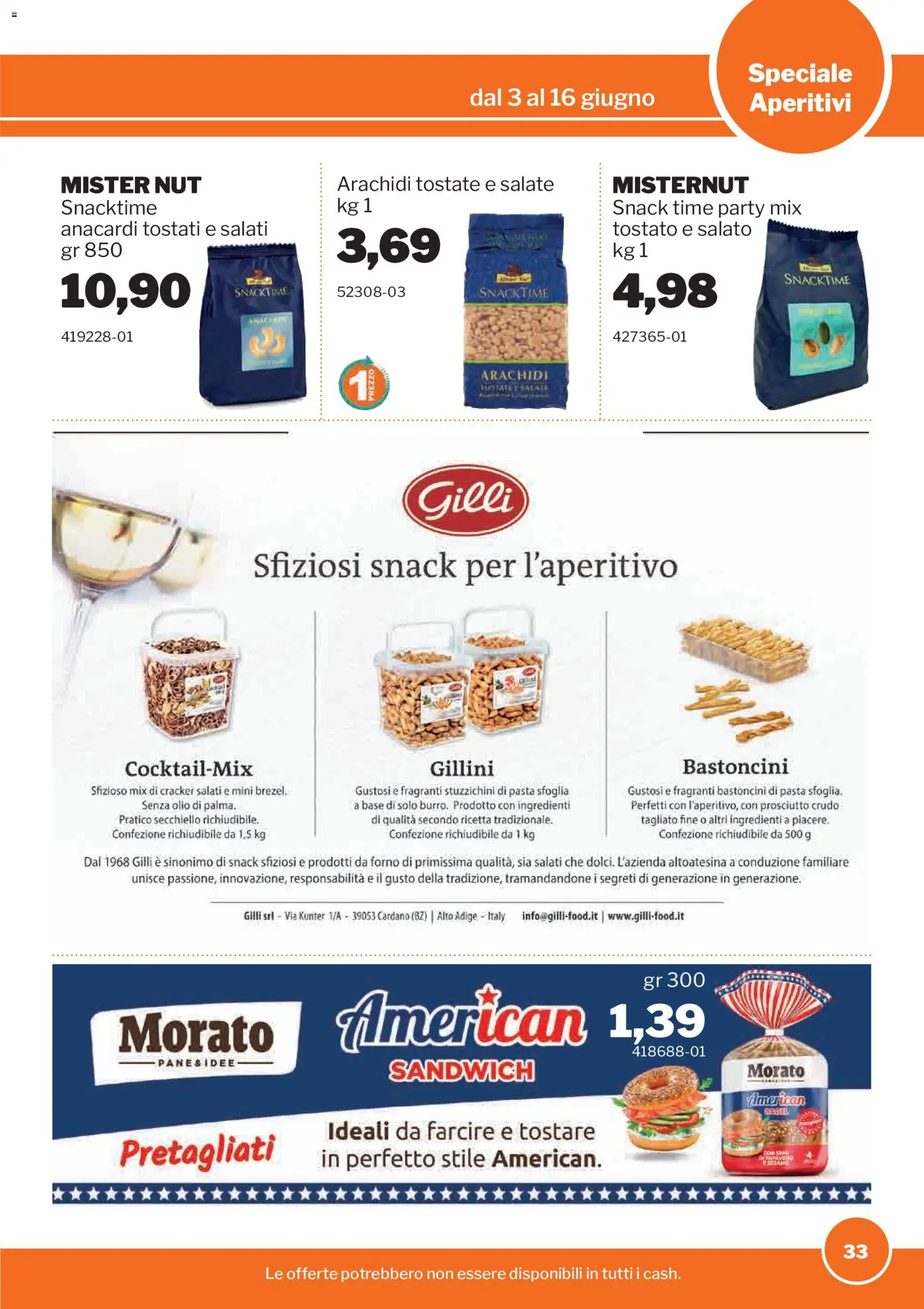 Volantino Sogegross del 03.06.2026 | Pagina: 33 | Prodotti: Pasta sfoglia, Olio, Pasta, Arachidi
