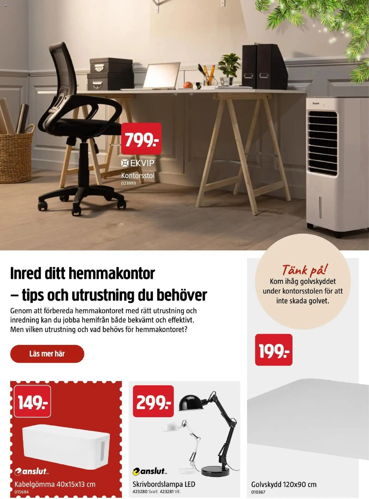 Jula reklamblad aktuell från 22/10/2026 | Sida: 33 | Produkter: Kontorsstol, Skrivbordslampa