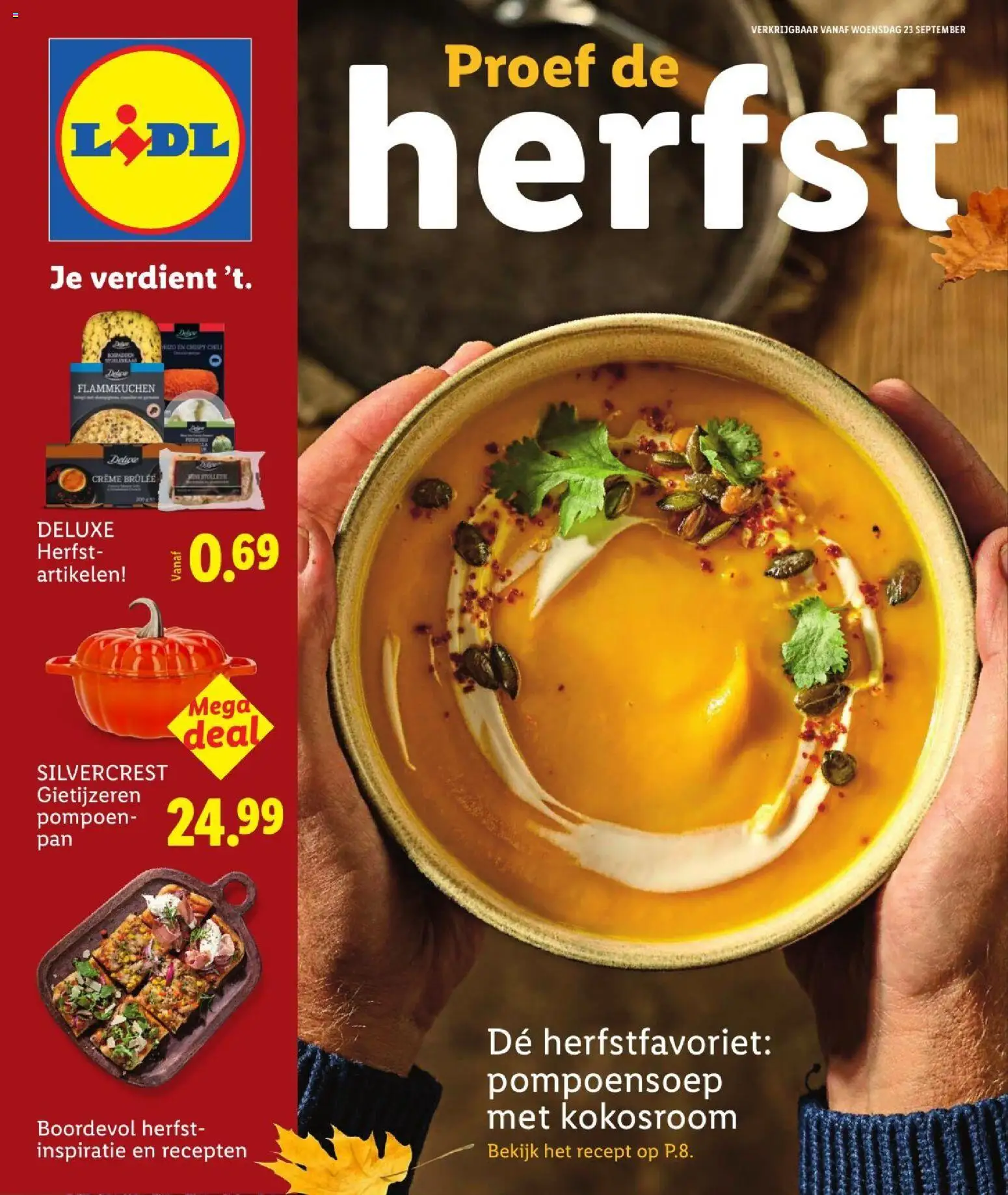 {H1} | Pagina: 1 | Producten: Pompoen, Pan, Crème