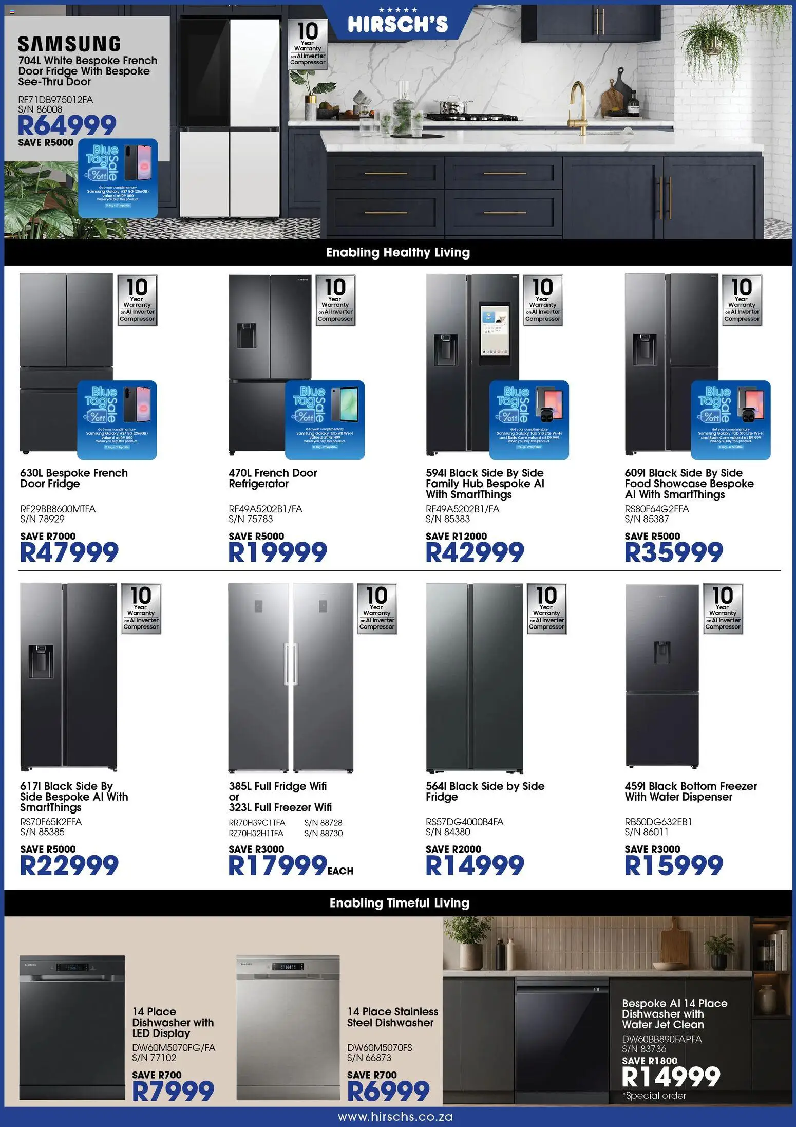 New Hirsch's catalogue – valid from 21/08/2026 | Page: 6 | Products: Dishwasher, Compressor, Fridge, Water