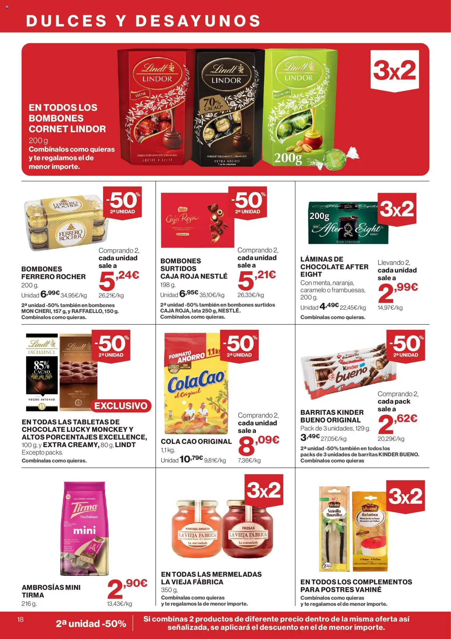 Supercor Canarias │ válido desde el 28/10/2026 | Página: 18 | Productos: Mermelada, Lindt, Dulces, Cacao