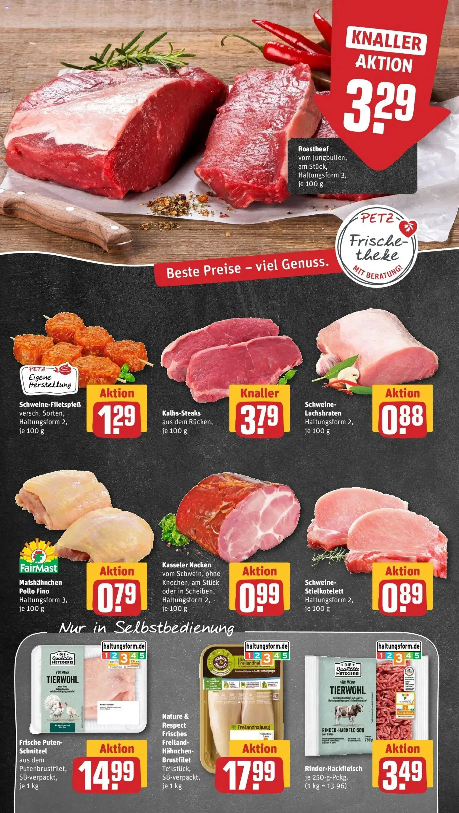 REWE Prospekt ab 19.10.2026 zum Blättern » Angebote | Seite: 12 | Produkte: Schnitzel, Roastbeef, Kasseler nacken, Putenschnitzel