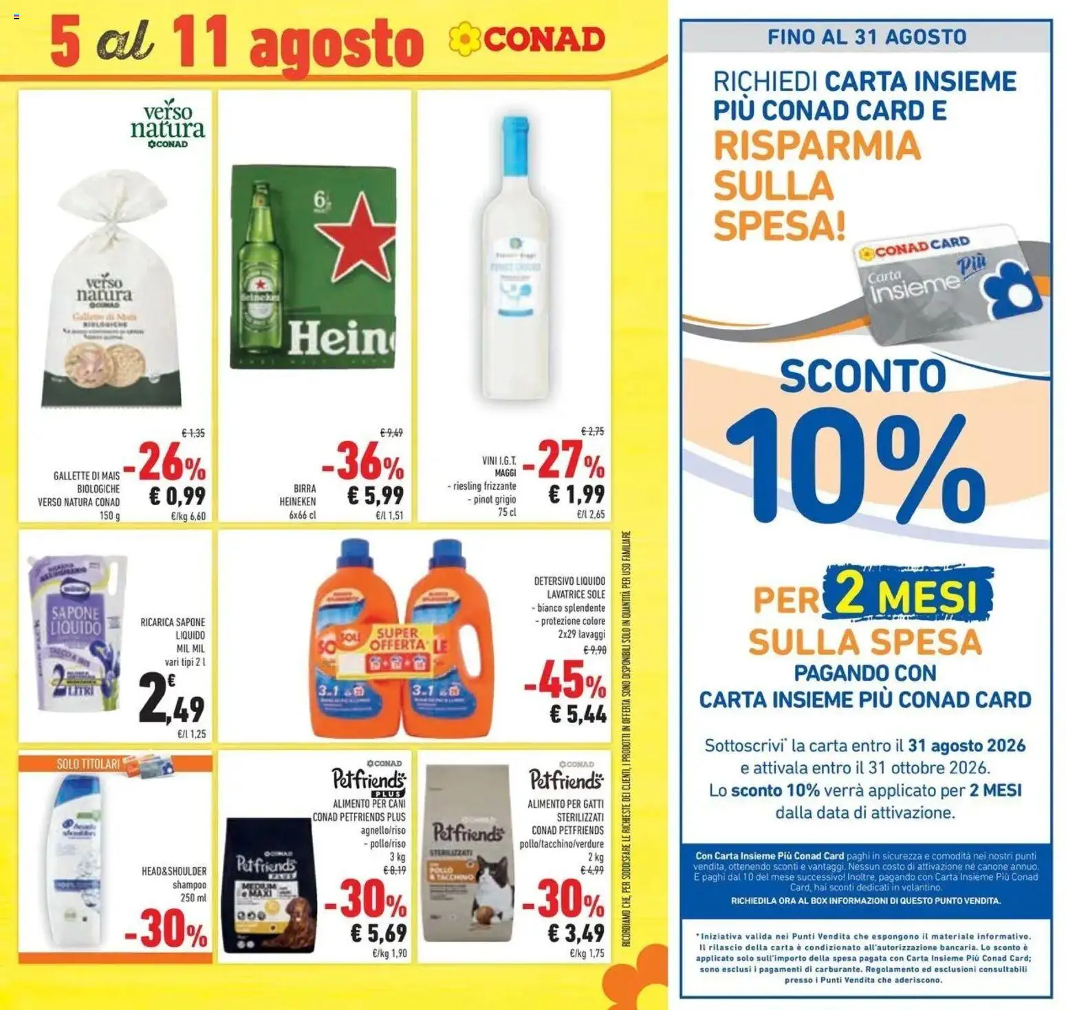 Volantino Conad del 29/07/2026 | Pagina: 39 | Prodotti: Sapone, Pollo, Mais, Heineken