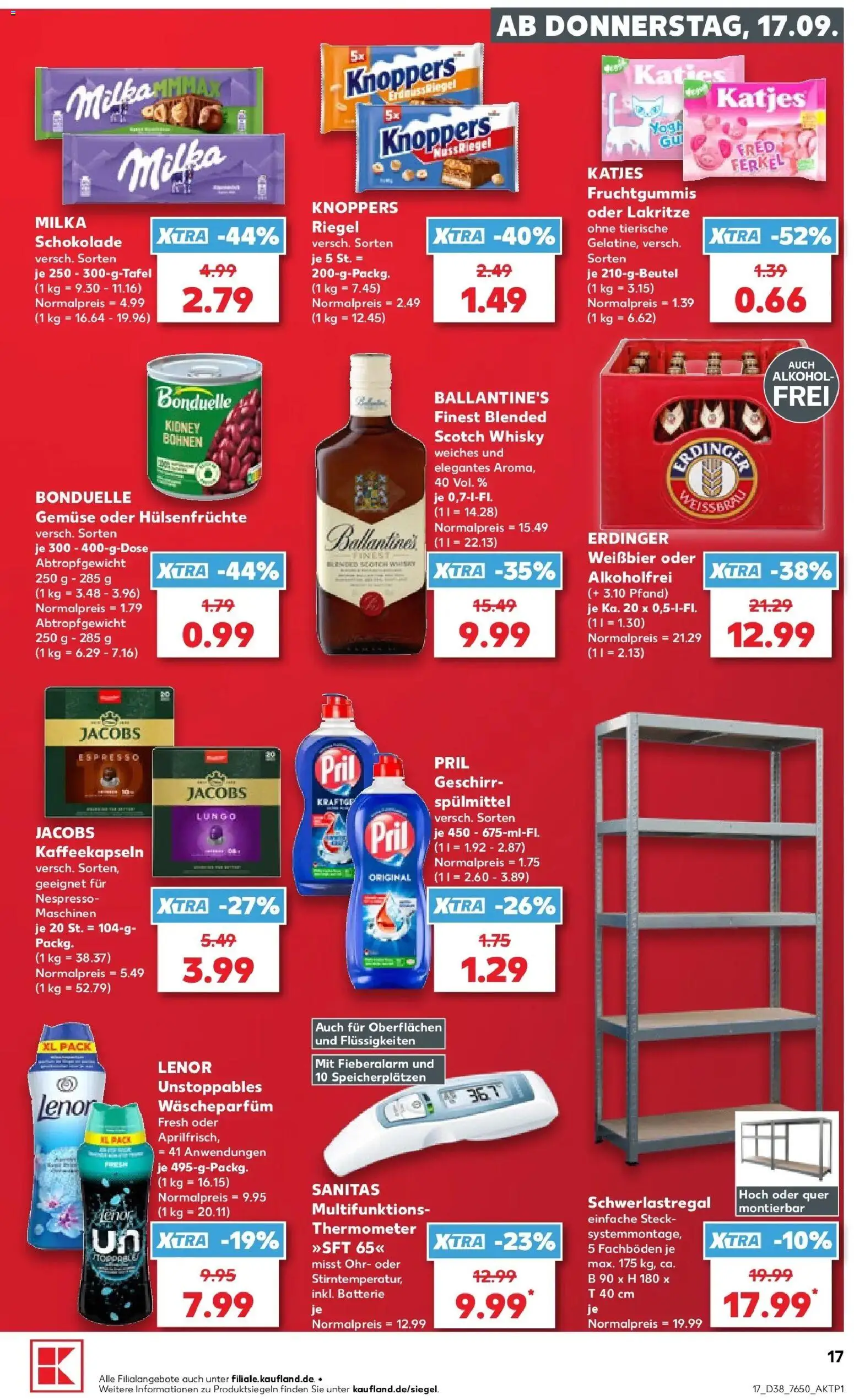 Prospekt Kaufland ab 14.09.2026 » Angebote Online zum Blättern | Seite: 29 | Produkte: Schokolade, Batterie, Katjes, Pril