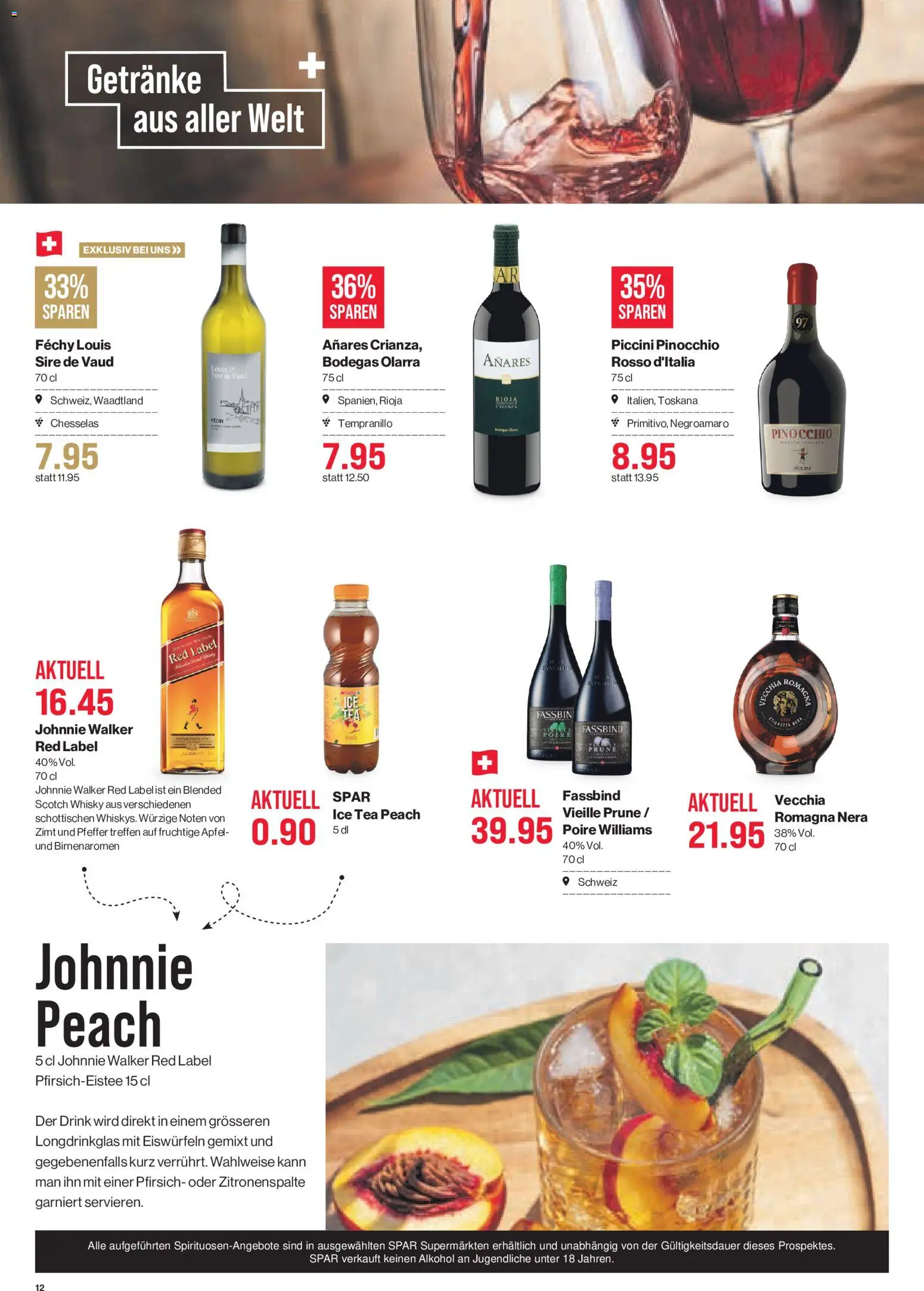 SPAR aktionen – gültig ab 03.09.2026 | Seite: 12 | Produkte: Getränke, Äpfel, Pfeffer, Pfirsich