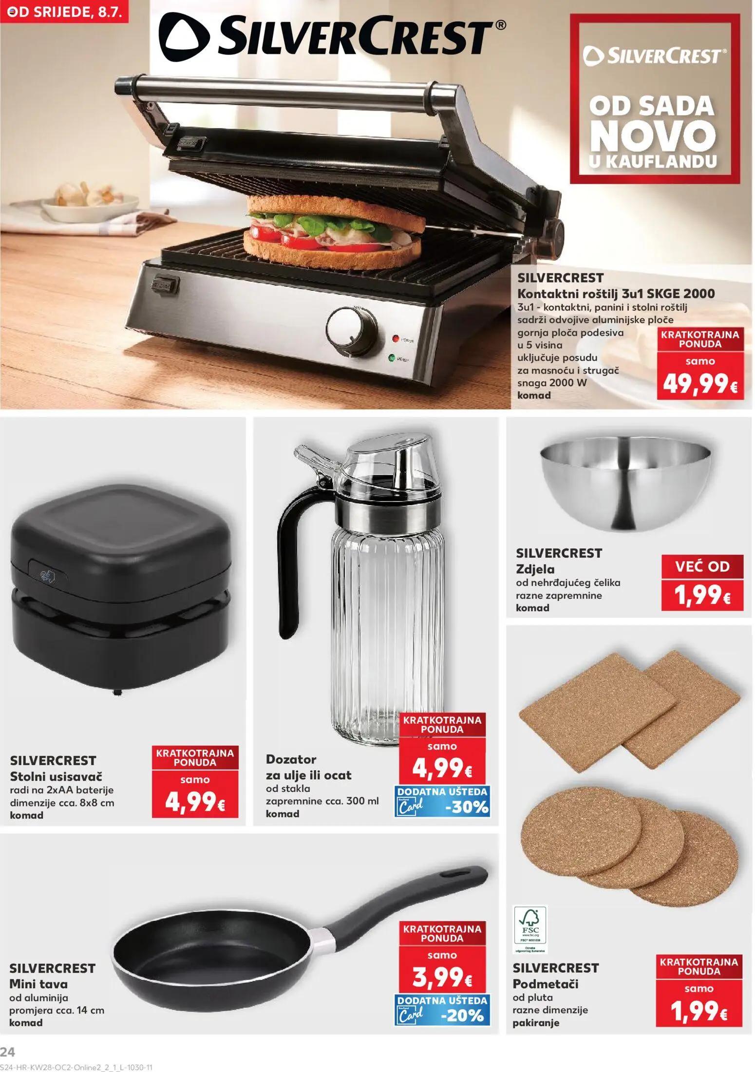 Kaufland katalog | vrijedi od 08.07.2026 | Stranica: 24 | Proizvodi: Roštilj, Usisavač, Tava, Zdjela