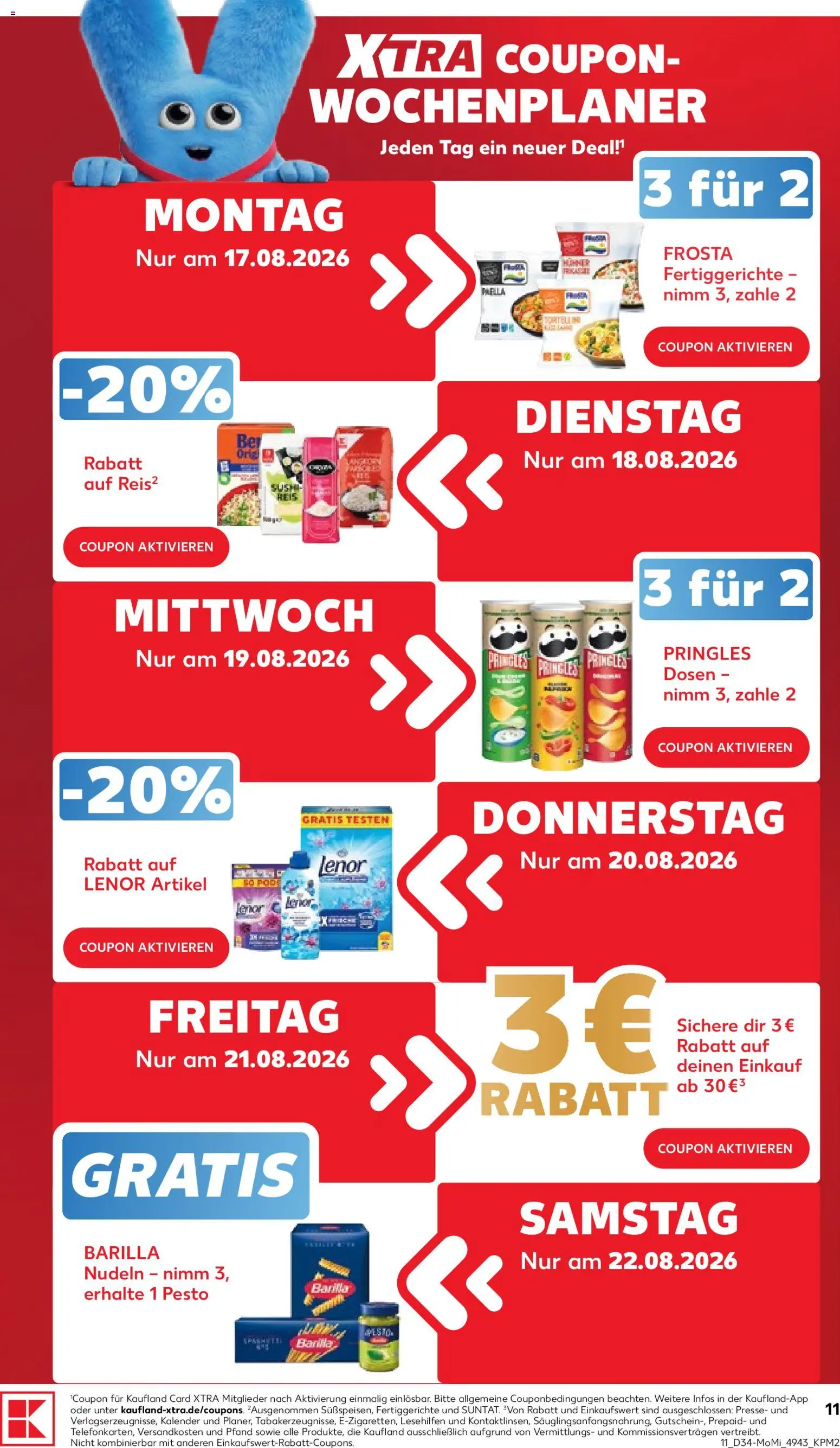 Kaufland Prospekt Völklingen – gültig ab 17.08.2026 | Seite: 11 | Produkte: Lenor, Fertiggerichte, Reis, Nudeln