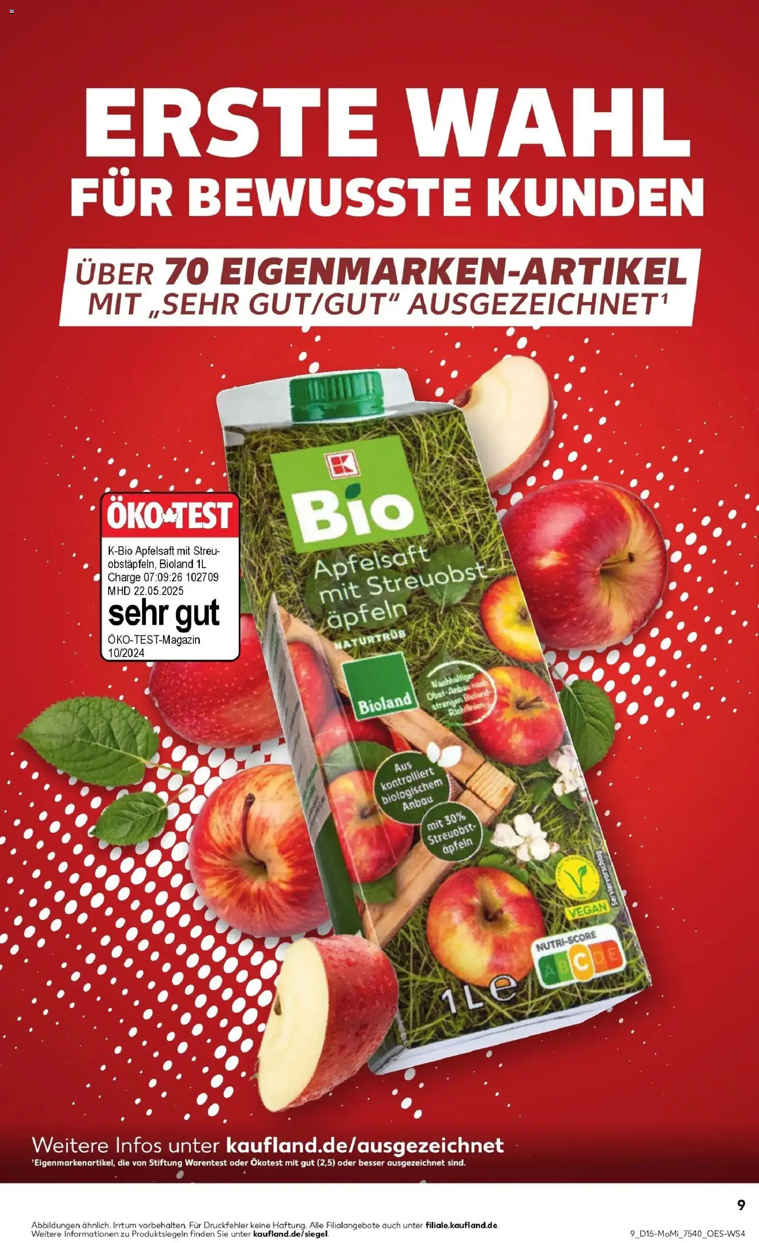 Kaufland Prospekt Quedlinburg	 – gültig ab 07.04.2026 | Seite: 9 | Produkte: Apfelsaft, Apple