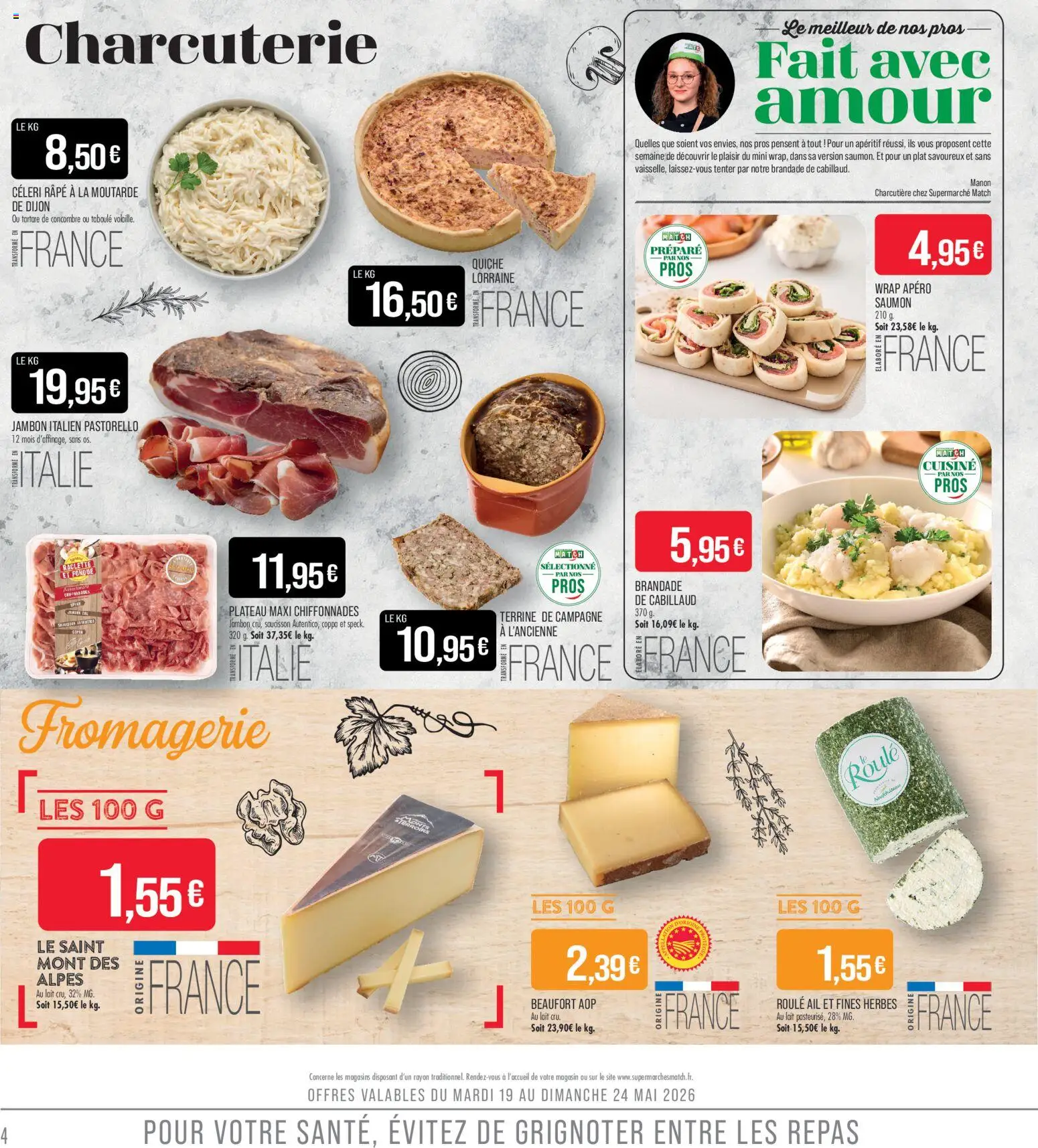 {H1} | Page: 4 | Produits: Saucisson, Ail, Jambon, Saumon