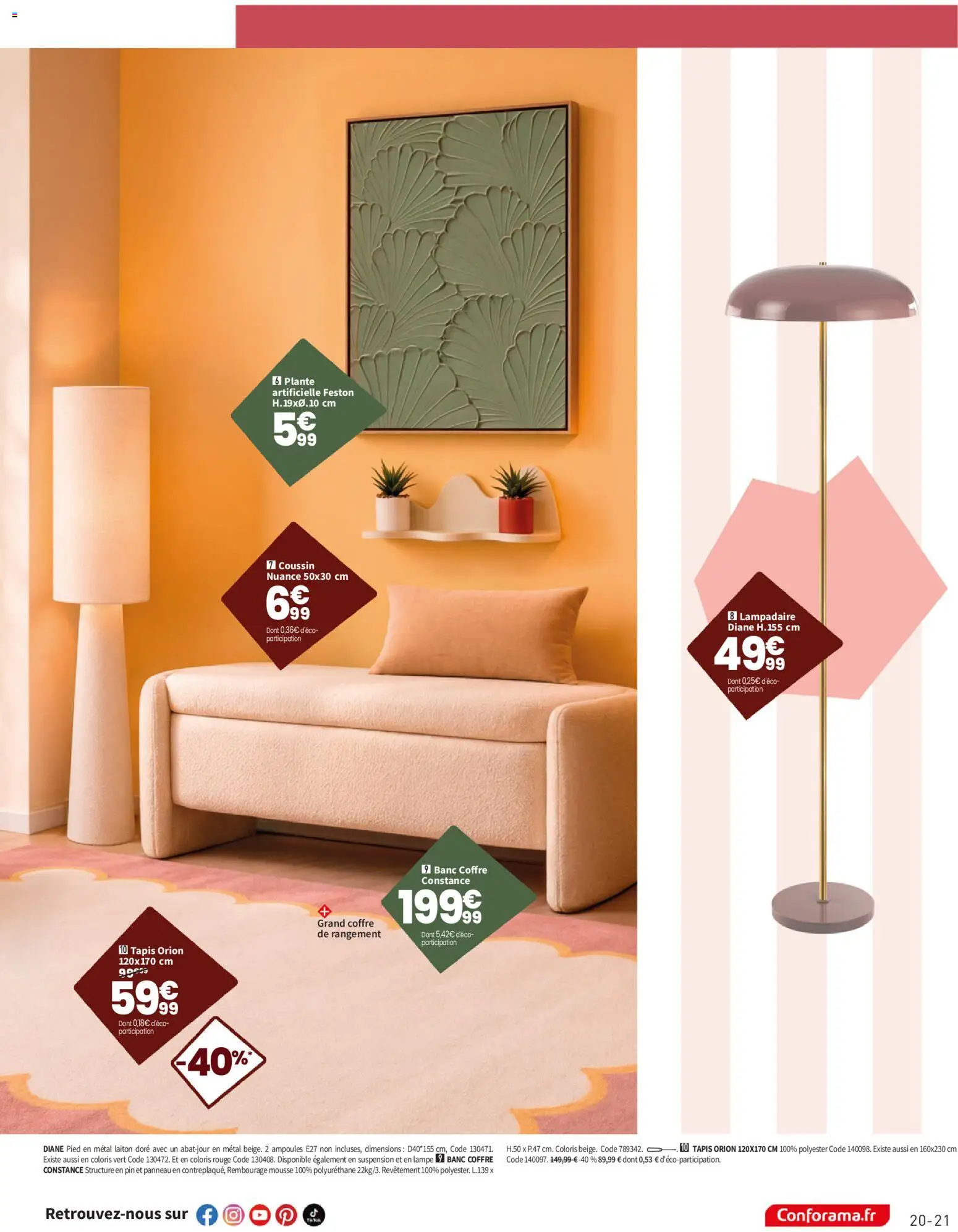 {H1} | Page: 21 | Produits: Ampoules, Mousse, Plante artificielle, Coffre de rangement