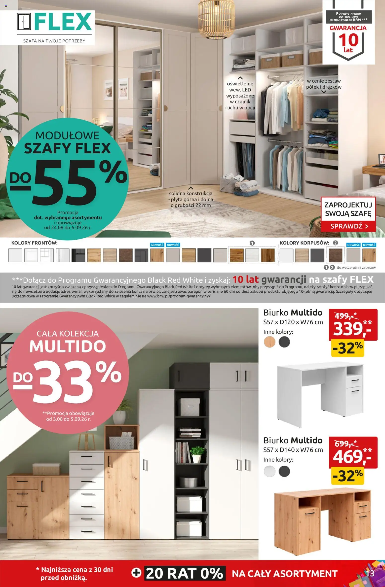 Black Red White promocje od 24.08.2026 | Strona: 13 | Produkty: Oświetlenie, Szafa, Biurko