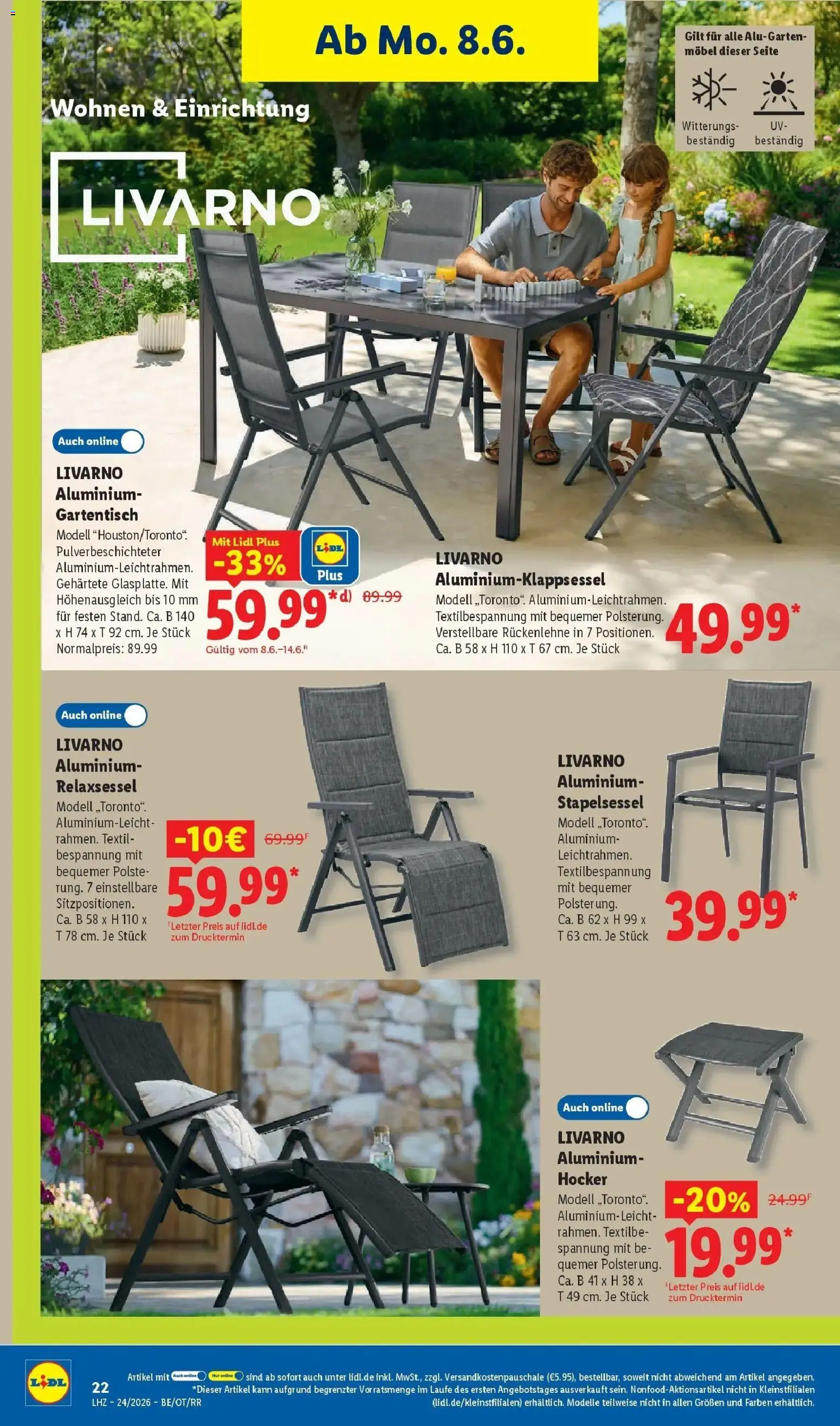 Lidl Prospekt Senftenberg – gültig ab 08.06.2026 | Seite: 42 | Produkte: Hocker, Relaxsessel
