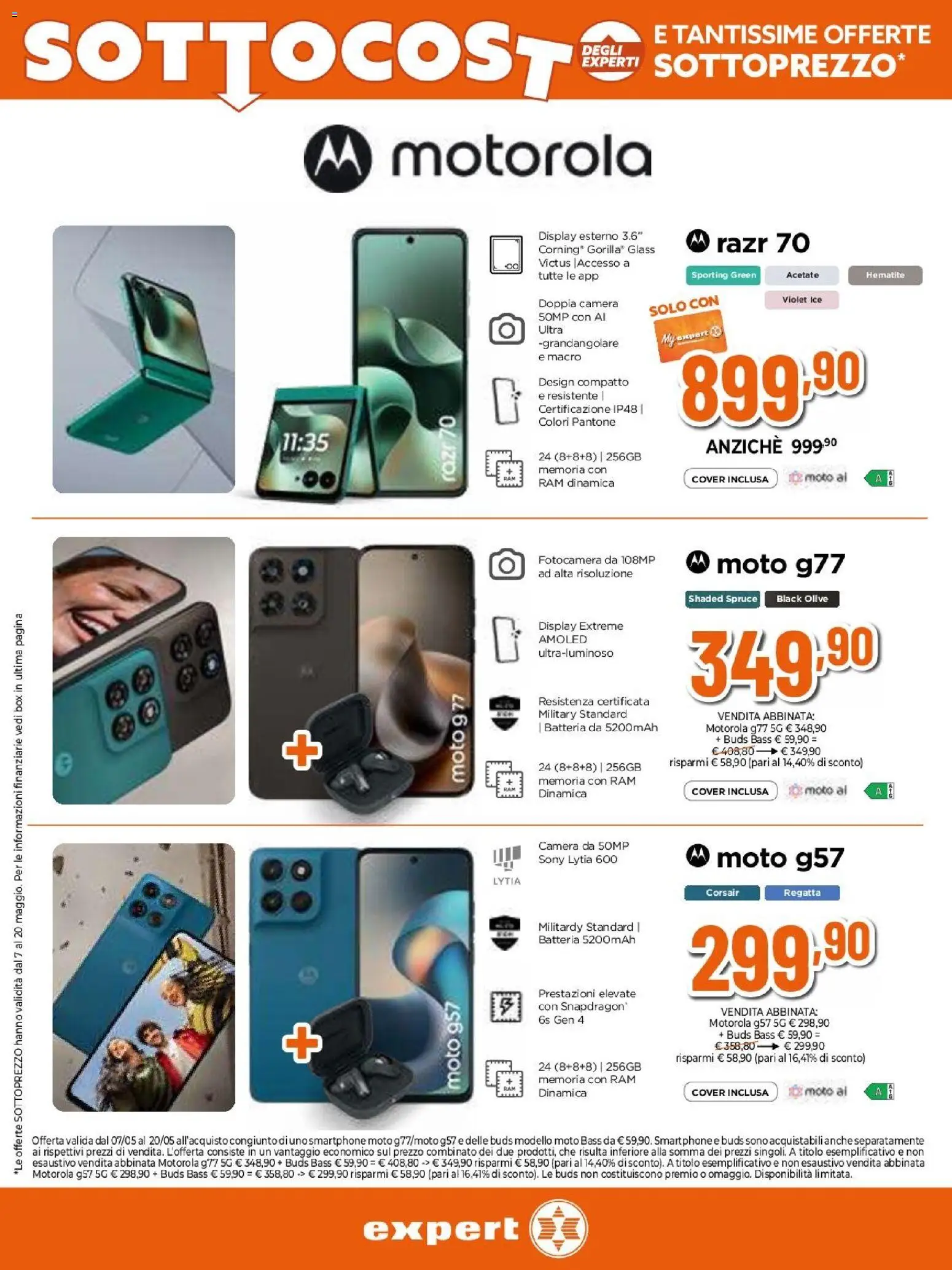 Volantino Expert del 07.05.2026 | Pagina: 5 | Prodotti: Olive, Smartphone, Fotocamera, Batteria