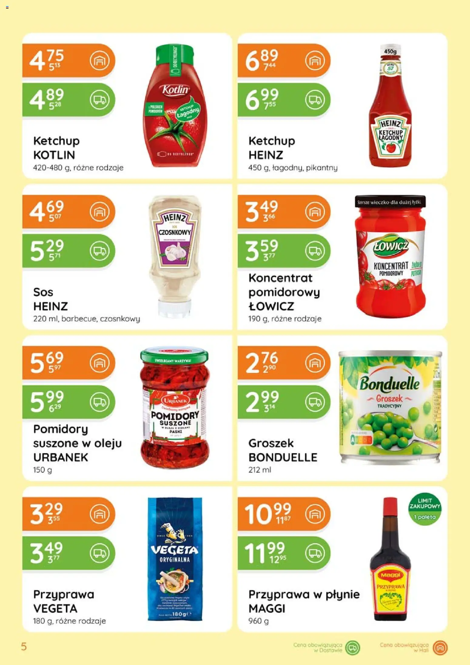 Eurocash gazetka - Ofensywa Spożywcza od 23.07.2026 | Strona: 5 | Produkty: Groszek, Ketchup, Pomidory, Warzywa