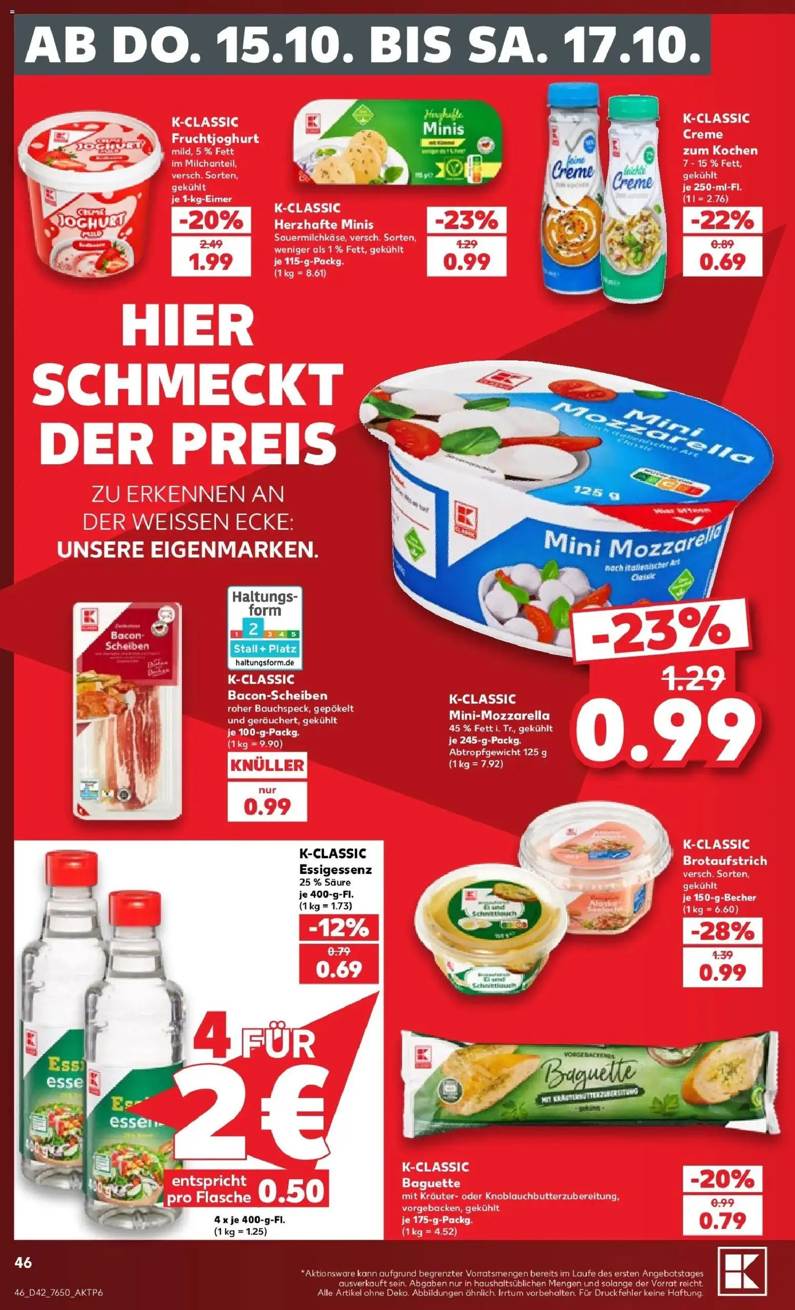 Prospekt Kaufland ab 12.10.2026 » Angebote Online zum Blättern | Seite: 50 | Produkte: Joghurt, Mozzarella, Fruchtjoghurt, Creme