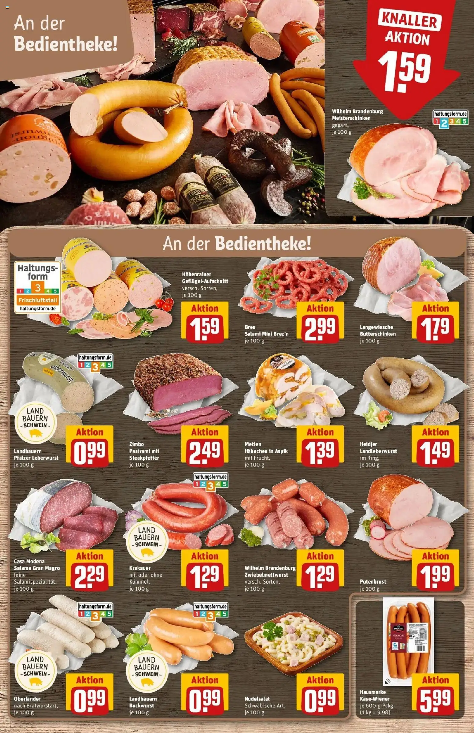 REWE Prospekt ab 03.08.2026 zum Blättern » Angebote | Seite: 12 | Produkte: Bockwurst, Putenbrust, Hahnchen, Salami