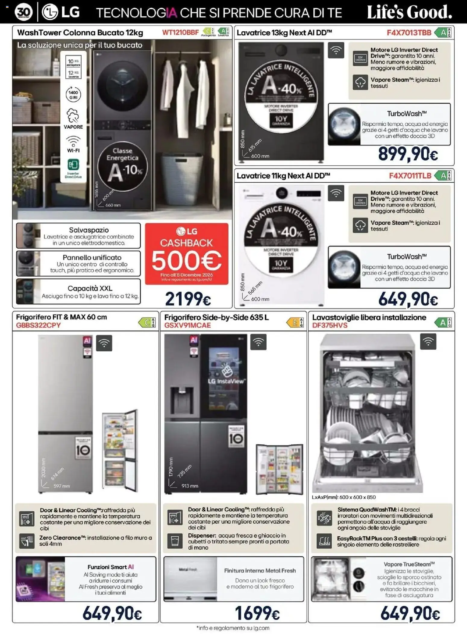 Volantino Unieuro del 12/10/2026 | Pagina: 35 | Prodotti: Acqua, Lavatrice, Lavastoviglie, Ghiaccio