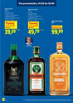 Pogląd oferty "Lidl Katalog alkoholi mocnych" - ważna od 01.06.2026 | Strona: 20 | Produkty: Jagermeister