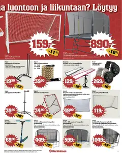 Kärkkäinen-mainoslehti voimassa 20.05.2026 alkaen | Sivu: 11 | Tuotteet: Jalkapallomaali, Trampoliini