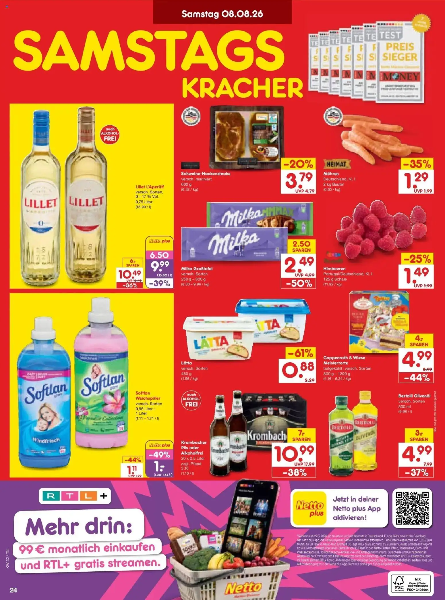Netto Marken-Discount Prospekt Pirna – gültig ab 03.08.2026 | Seite: 42 | Produkte: Pils, Milka, Lillet, Mohren