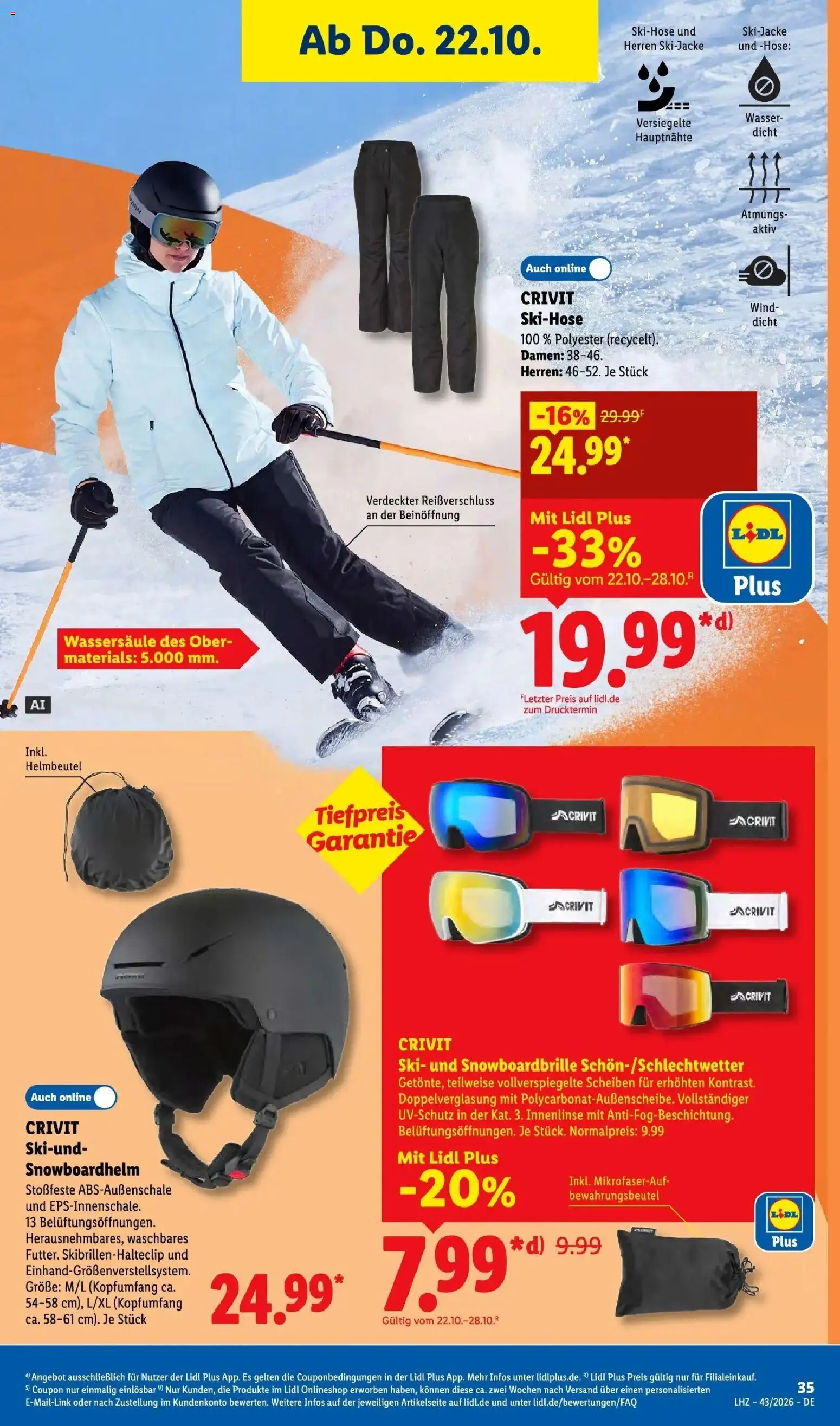Lidl Prospekt Senftenberg (ab 19.10.2026) zum Blättern » Angebote | Seite: 53 | Produkte: Ski, Wasser, Hose