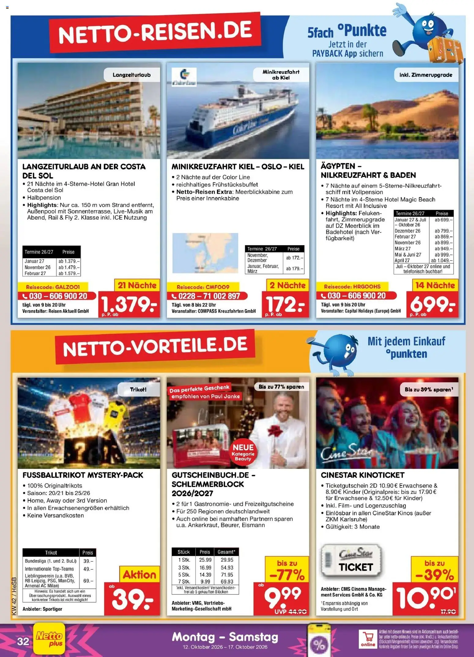 Netto Marken-Discount Prospekt Rostock – gültig ab 12.10.2026 | Seite: 44 | Produkte: Uhr