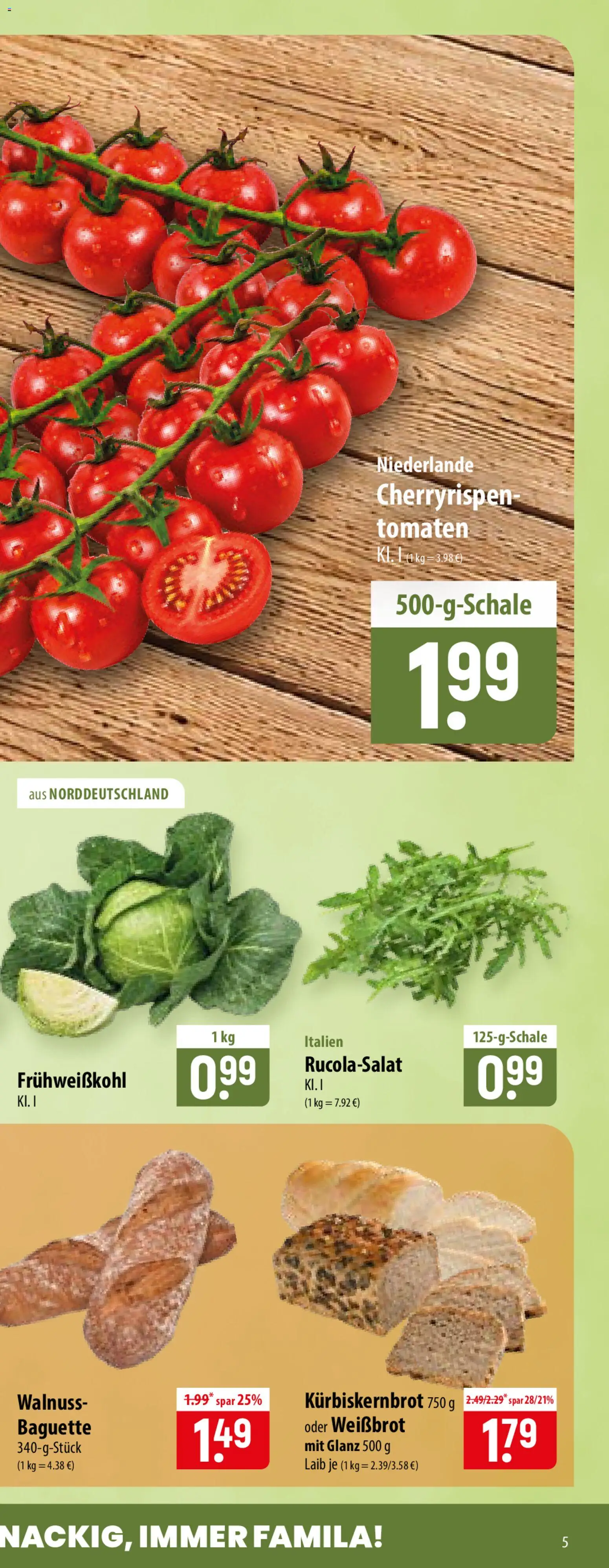 Famila Prospekt – gültig ab 13.07.2026 | Seite: 9 | Produkte: Baguette, Tomaten