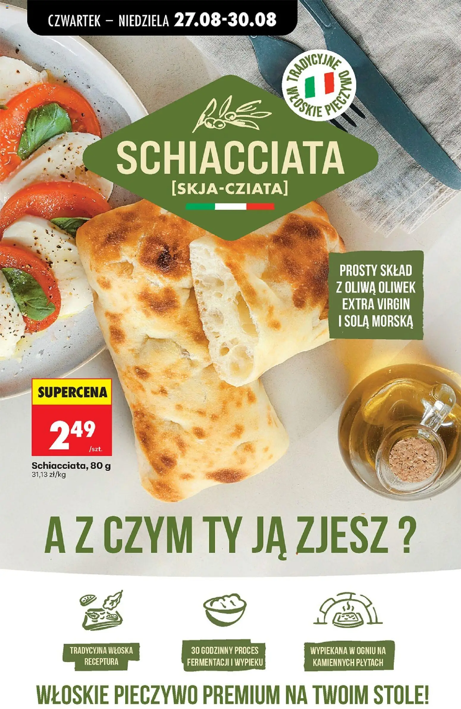 Biedronka gazetka od czwartku od 27.08.2026 | Strona: 44 | Produkty: Pieczywo, Focaccia