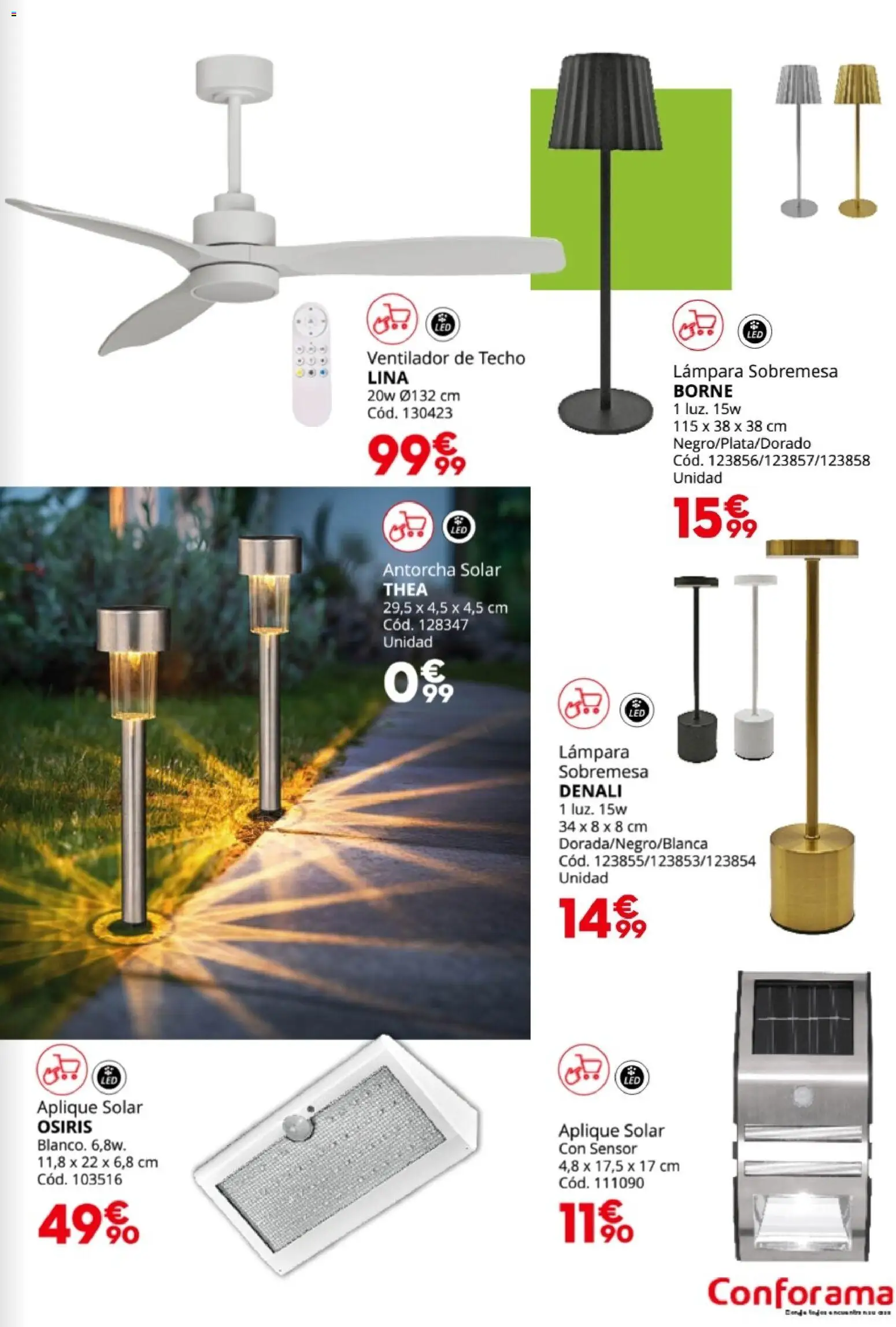 Conforama Guía Jardín 2026 │ válido desde el 19.03.2026 | Página: 41 | Productos: Ventilador, Lámpara
