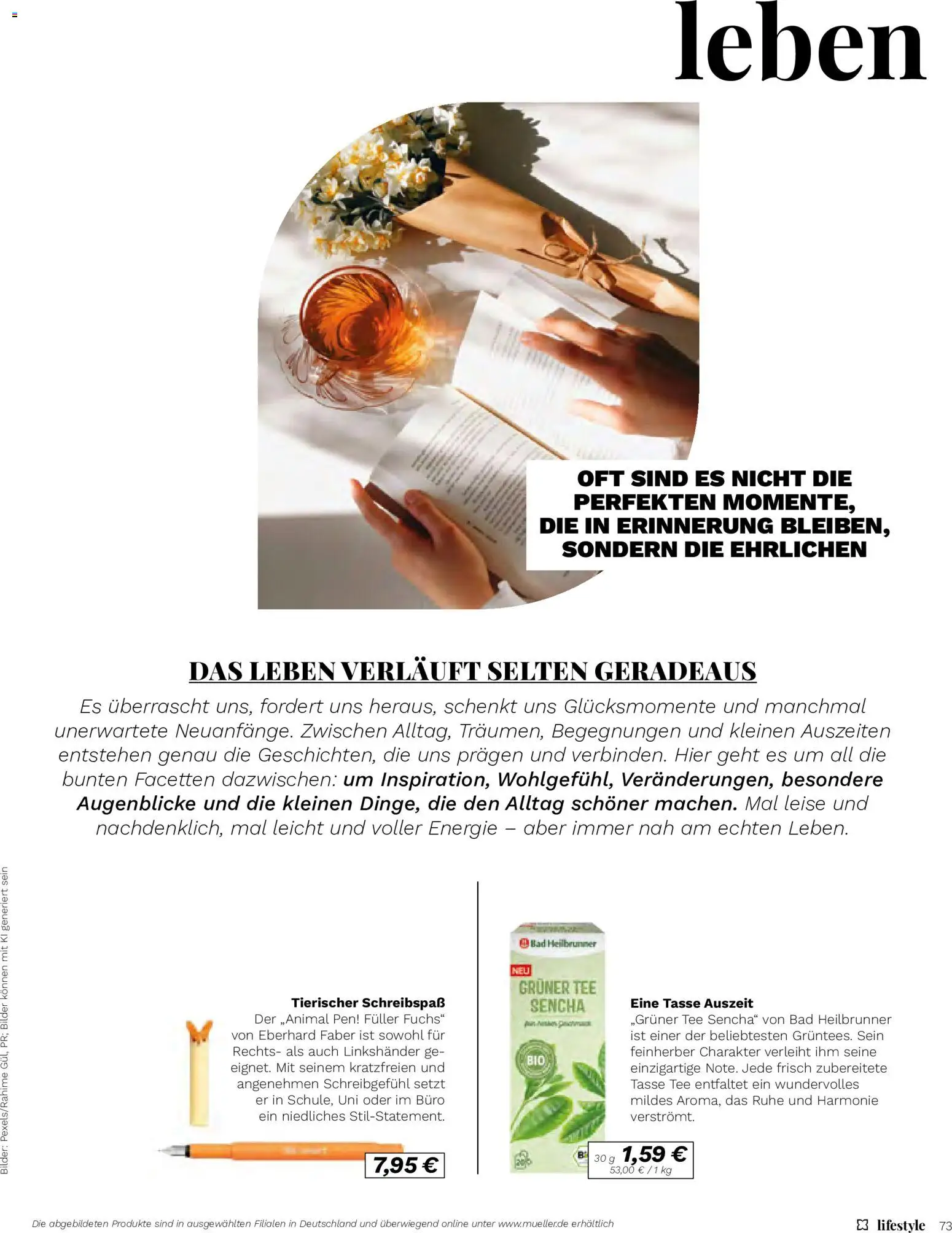 Müller Lifestyle – gültig ab 01.09.2026 | Seite: 73 | Produkte: Bad, Bilder, Tee