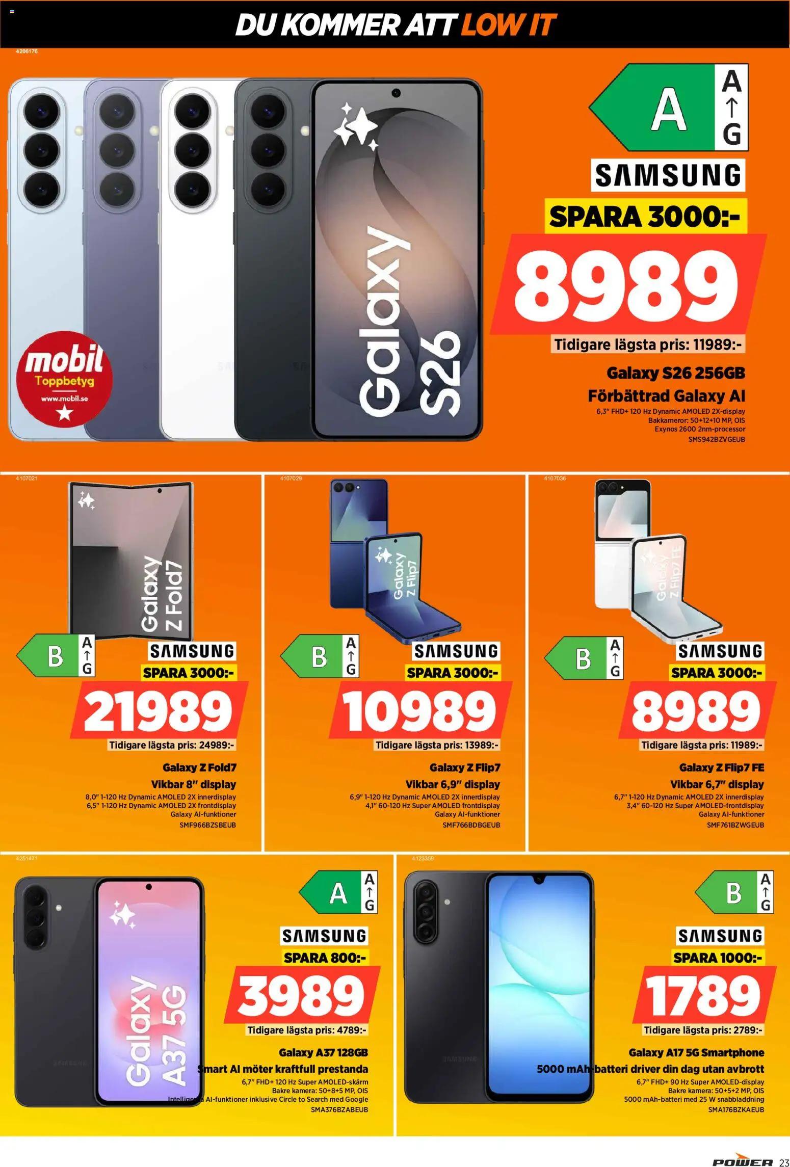 Power reklamblad aktuell från 08.06.2026 | Sida: 23 | Produkter: Batteri, Smartphone, Kamera