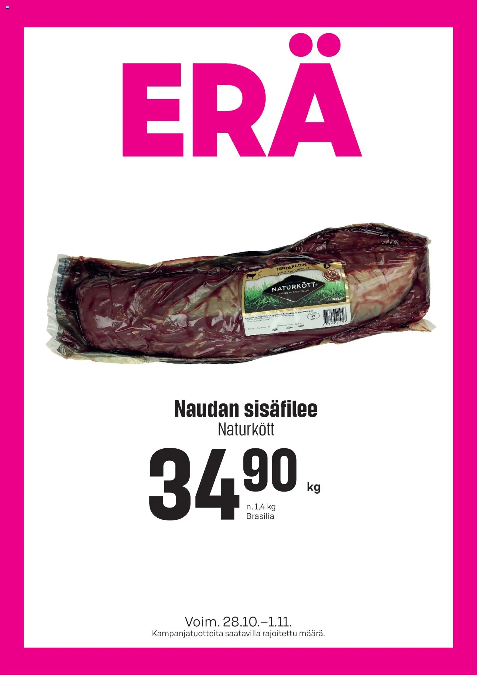 Prisma Naudan sisäfilee – voimassa 28/10/2026 alkaen | Sivu: 1