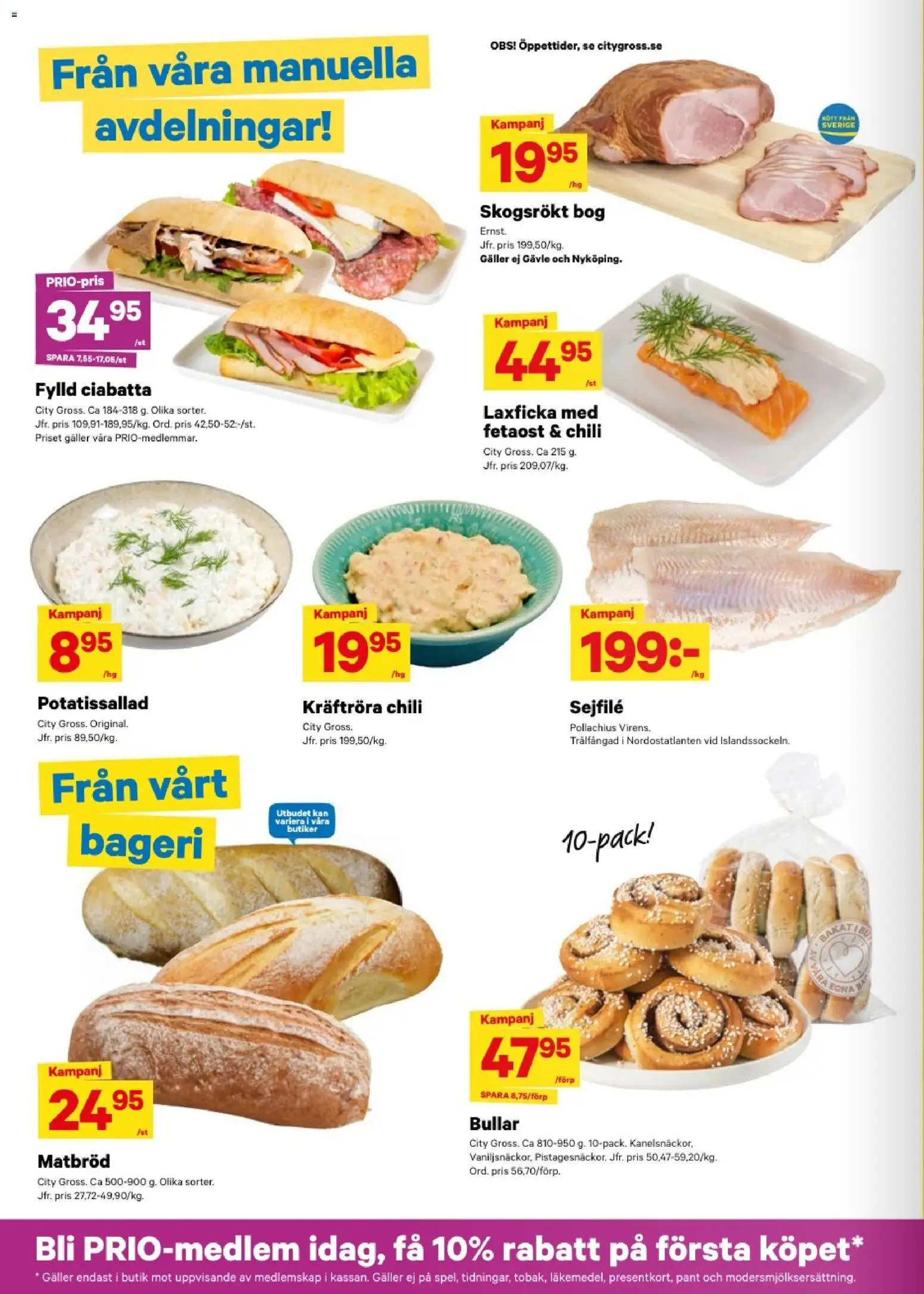 City Gross reklamblad aktuell från 10/08/2026 | Sida: 8 | Produkter: Potatissallad, Galler, Fetaost, Chili