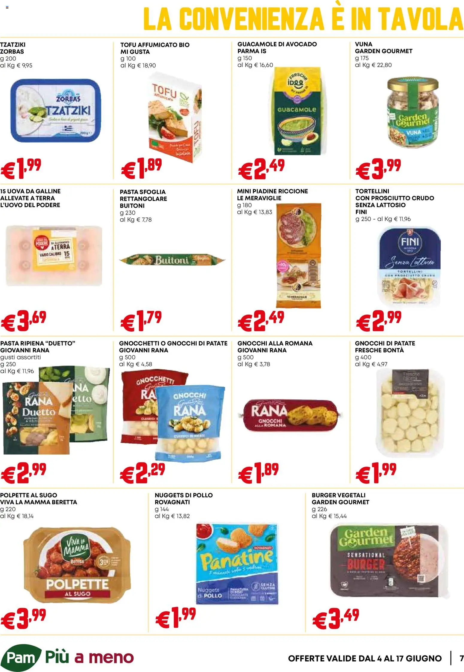 Volantino PAM del 04.06.2026 | Pagina: 7 | Prodotti: Prosciutto Crudo, Pollo, Prosciutto, Pasta