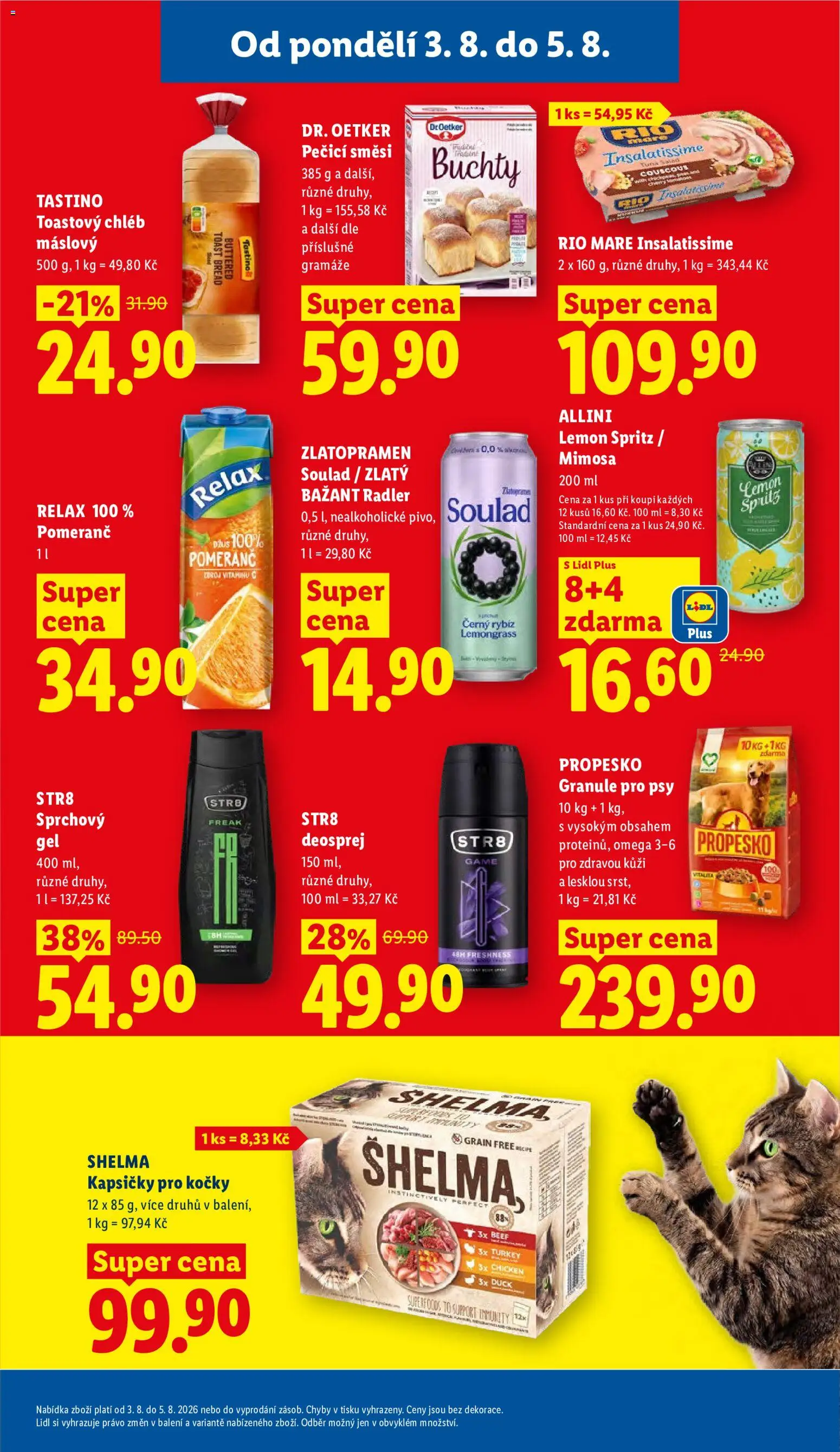 Lidl leták od 03.08.2026 | Strana: 31 | Produkty: Deodorant, Granule pro psy, Rio mare, Propesko granule