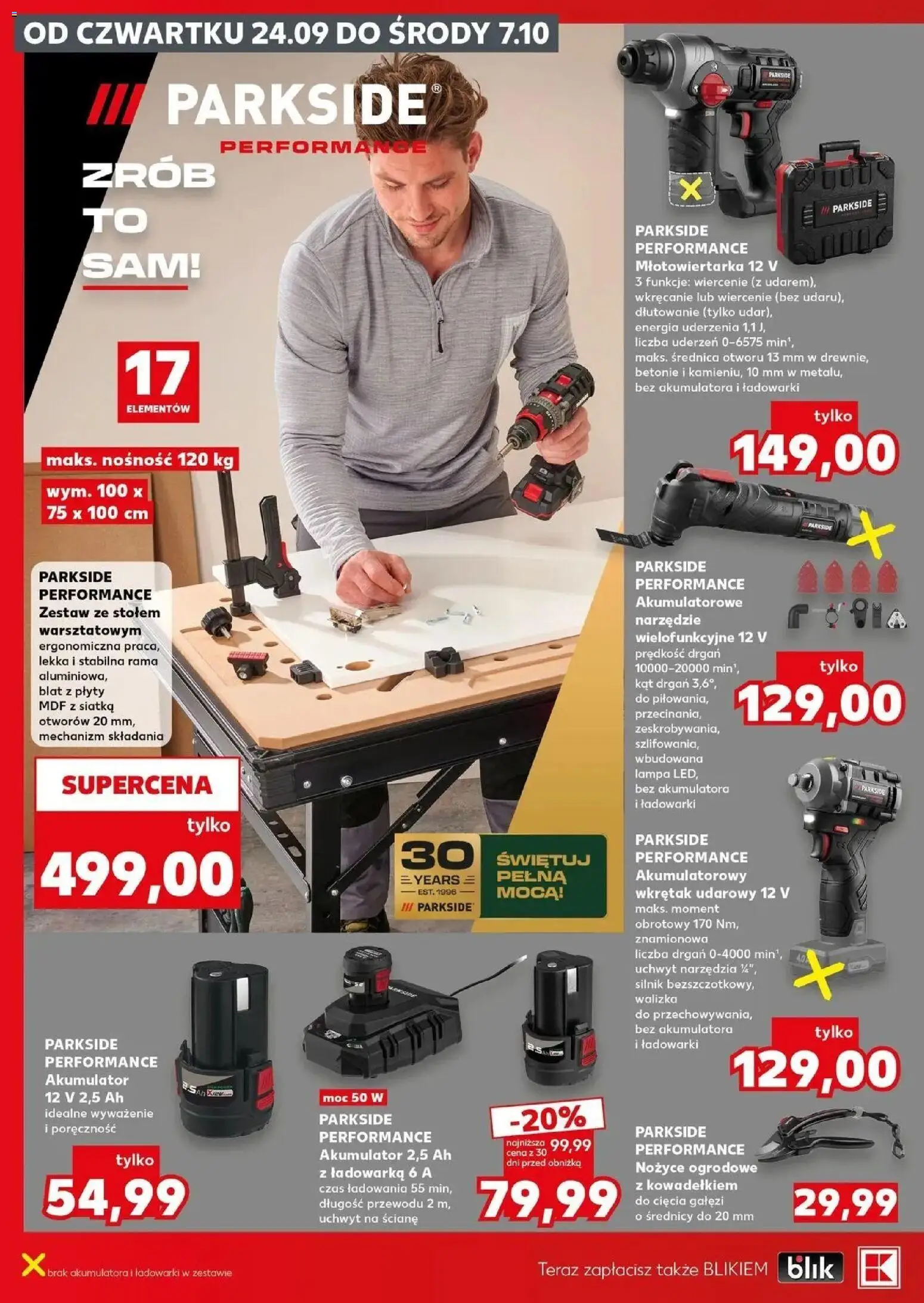 Kaufland gazetka - Złap Okazje od 24.09.2026 - od jutra PDF | Strona: 12 | Produkty: Narzędzia, Ładowarka, Plyty, Lampa