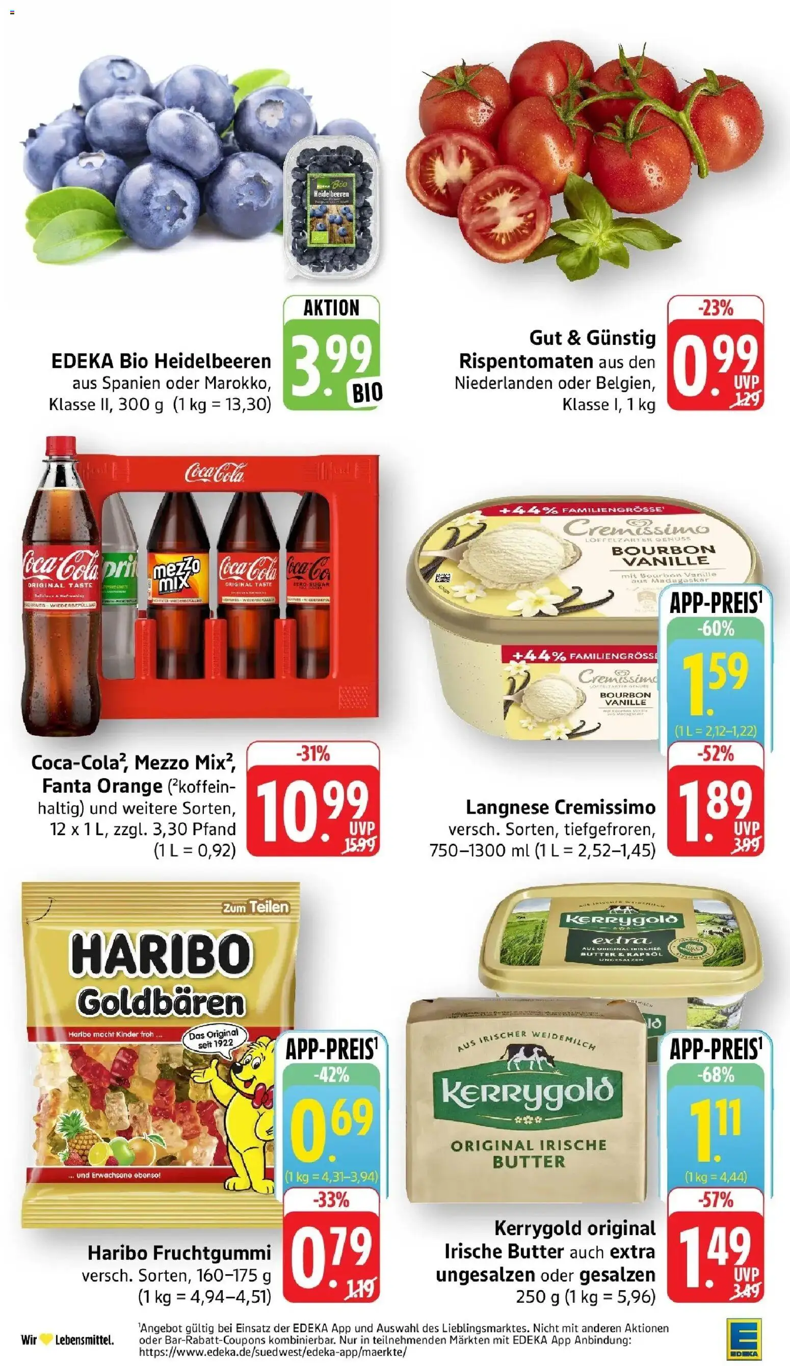 Edeka prospekt Blieskastel-Lautzkirchen – gültig ab 29.06.2026 | Seite: 9 | Produkte: Langnese cremissimo, Fanta, Rapsöl, Heidelbeeren