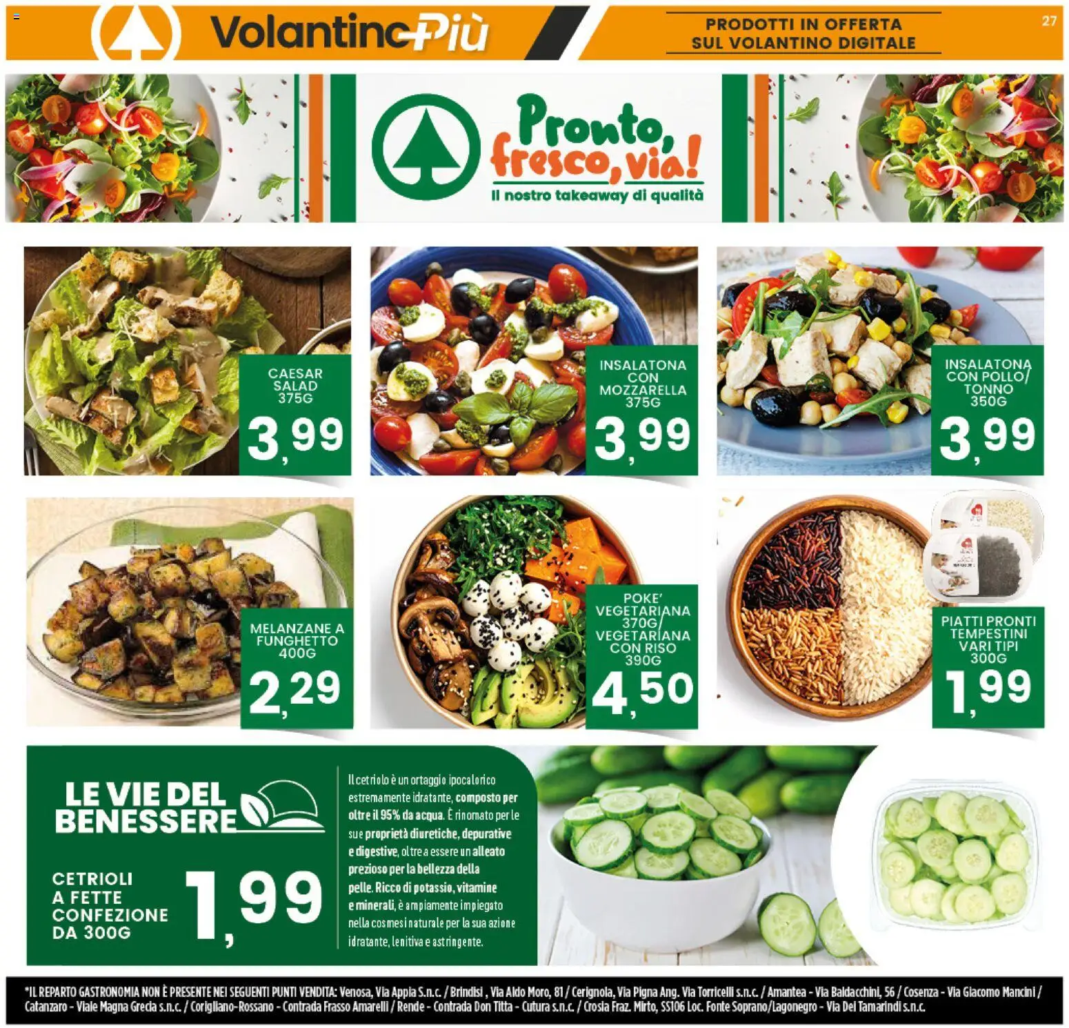 Volantino Interspar del 09/07/2026 | Pagina: 27 | Prodotti: Cetrioli, Mozzarella, Cetriolo, Tonno
